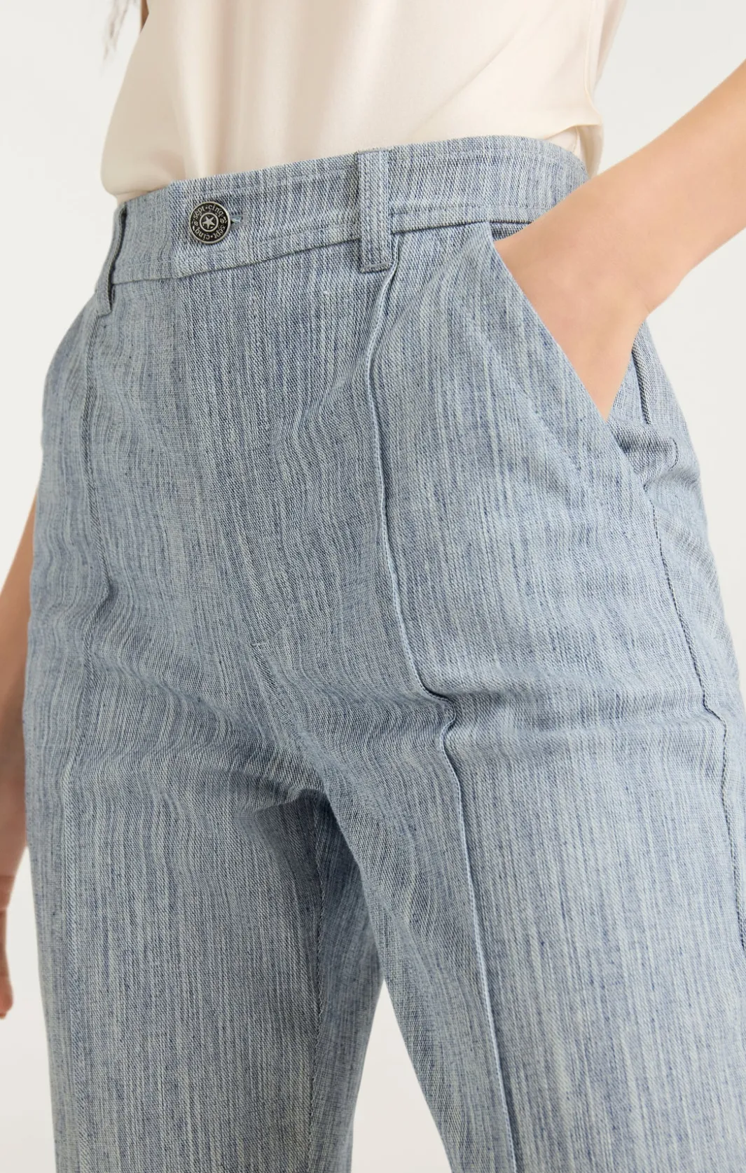 Pants<Cinq à Sept Evelyn Pant Indigo/White