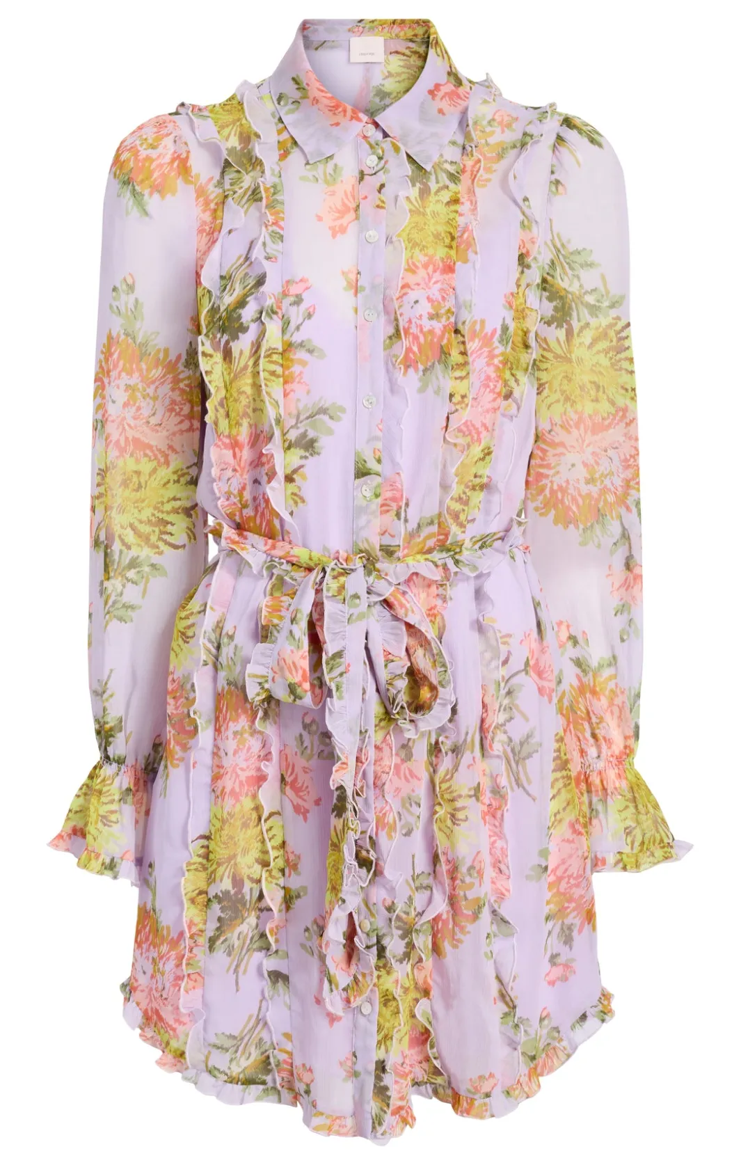 Mini<Cinq à Sept Faded Chrysanthemum Estelle Dress LilacMulti