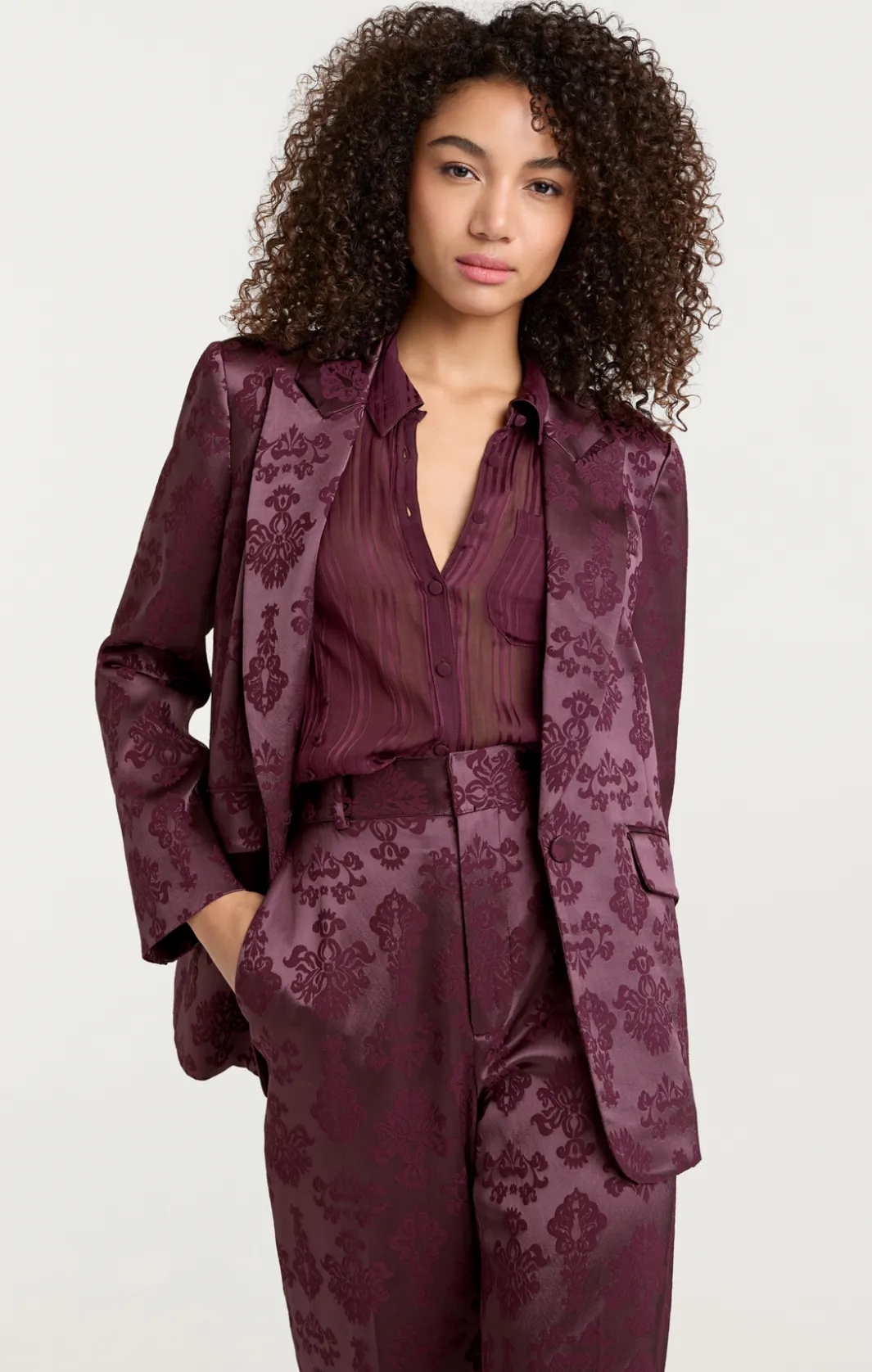 Jackets<Cinq à Sept Faye Blazer DarkFig