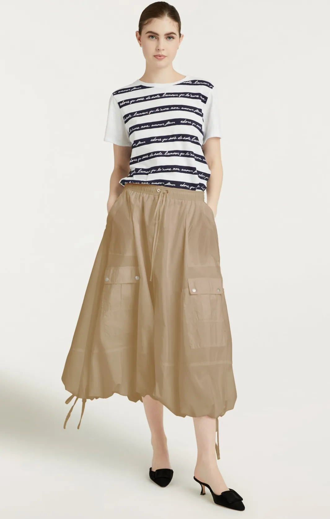 Skirts<Cinq à Sept Finley Skirt Khaki