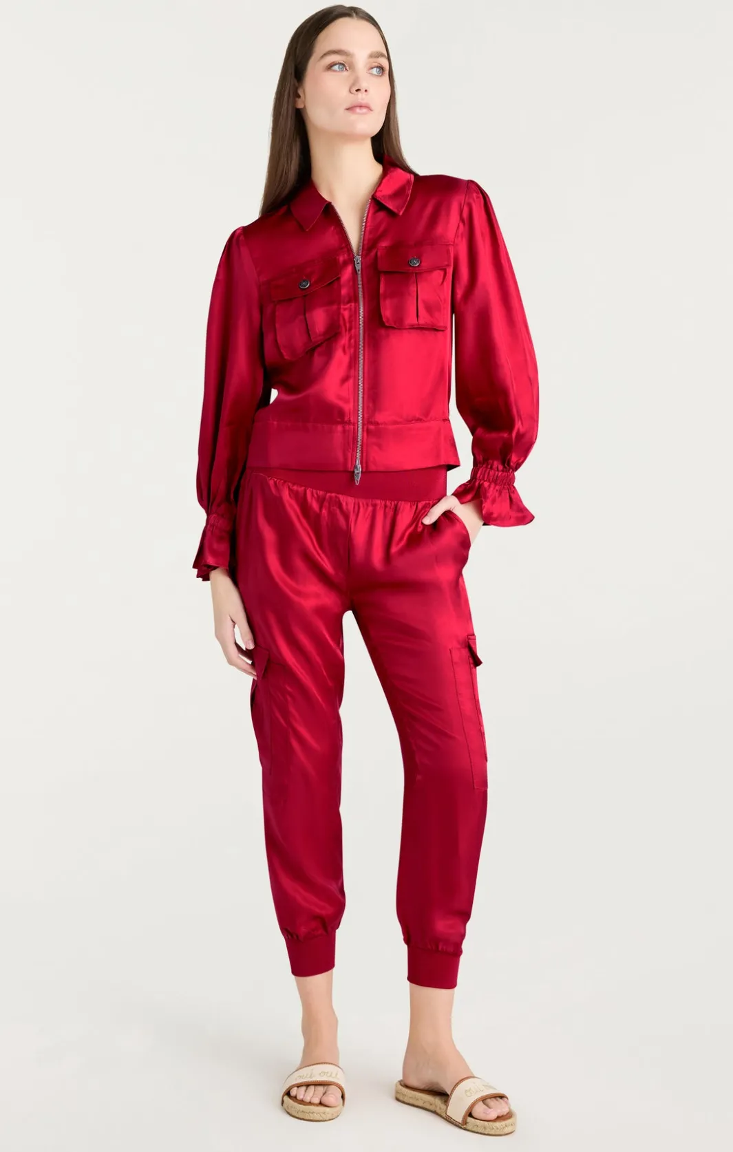 Pants<Cinq à Sept Giles Pant RedCurrant