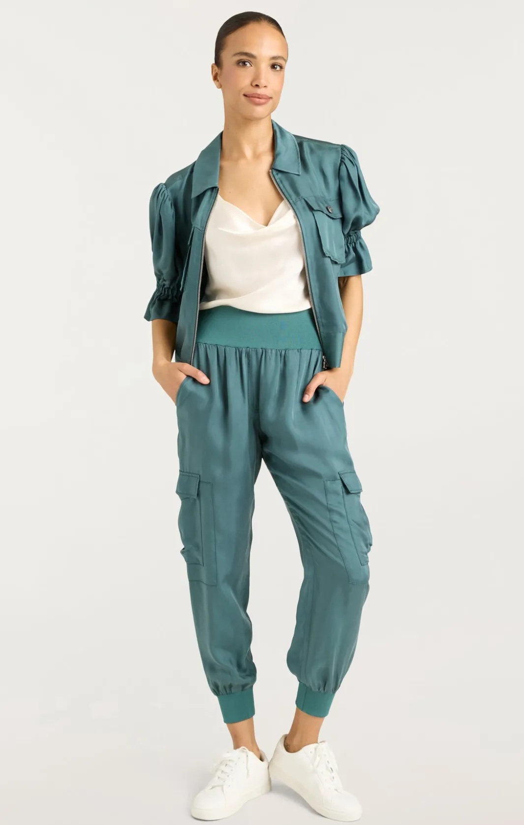 Pants<Cinq à Sept Giles Pant GreenOnyx