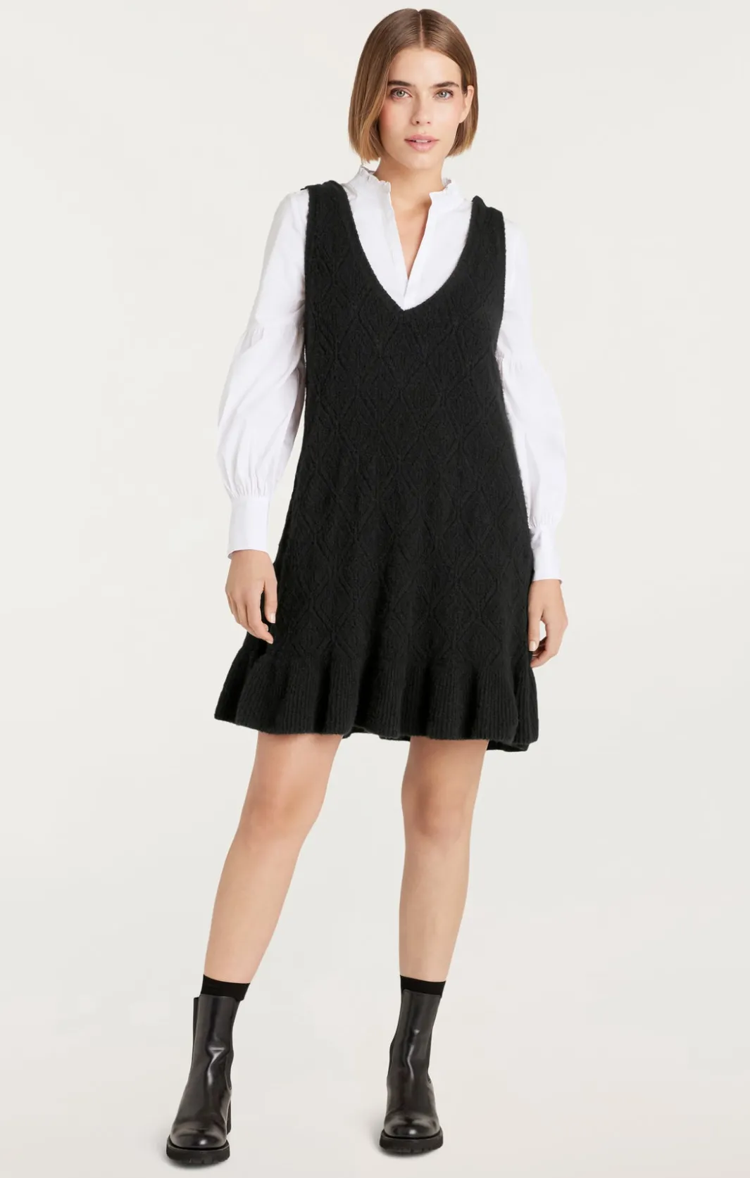 Mini | Sweaters & Knits<Cinq à Sept Greysen Dress Black/White