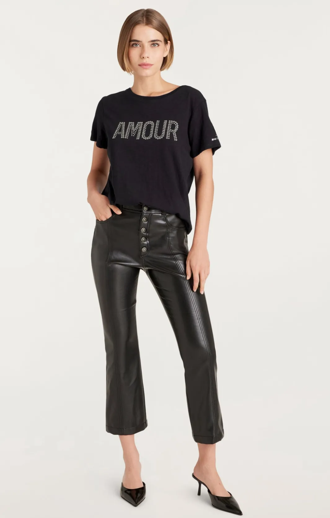 Tees & Pullovers<Cinq à Sept Grommet Amour Tee Black