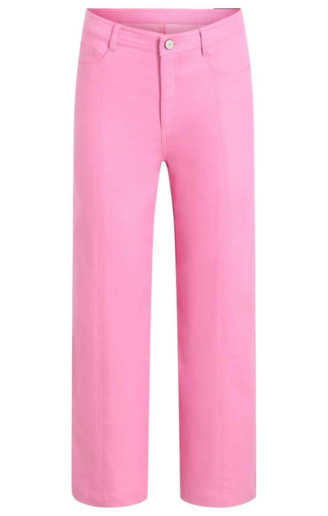 Pants | Denim<Cinq à Sept Heart Embroidery Cropped Verona Pant Flamingo