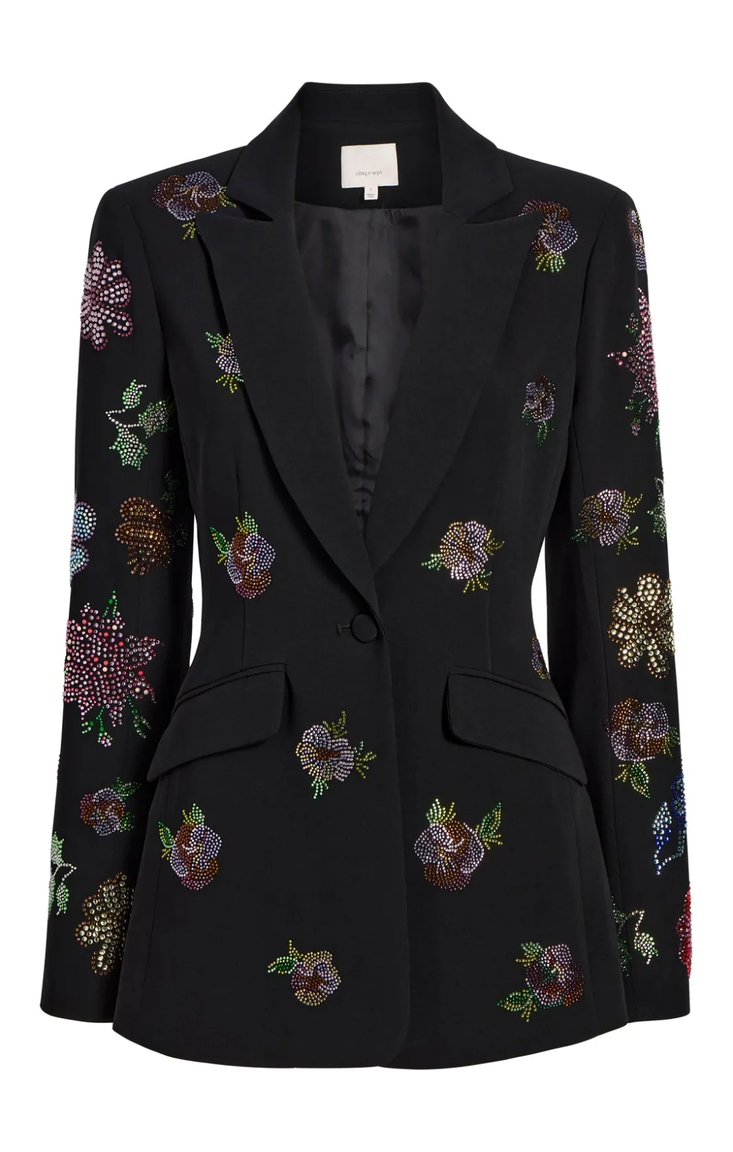 Blazers<Cinq à Sept Heatset Pansy Garden Cheyenne Blazer Black/multi