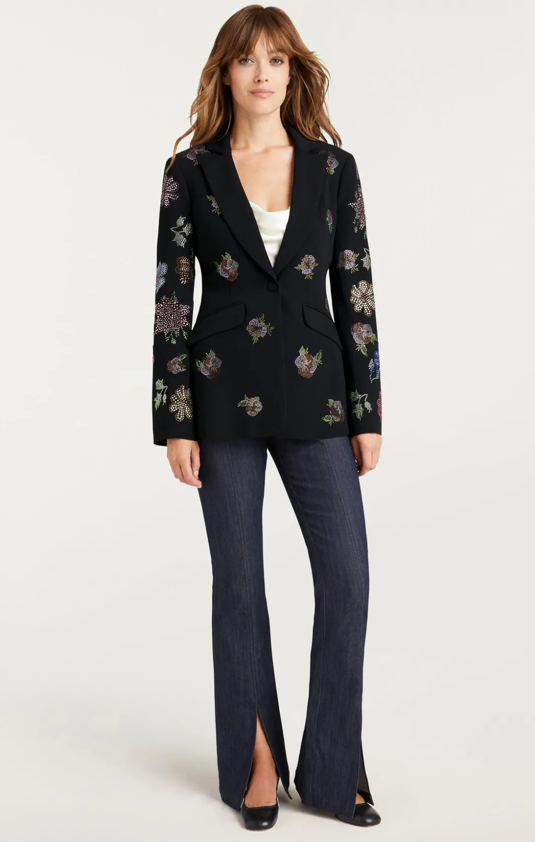 Blazers<Cinq à Sept Heatset Pansy Garden Cheyenne Blazer Black/multi