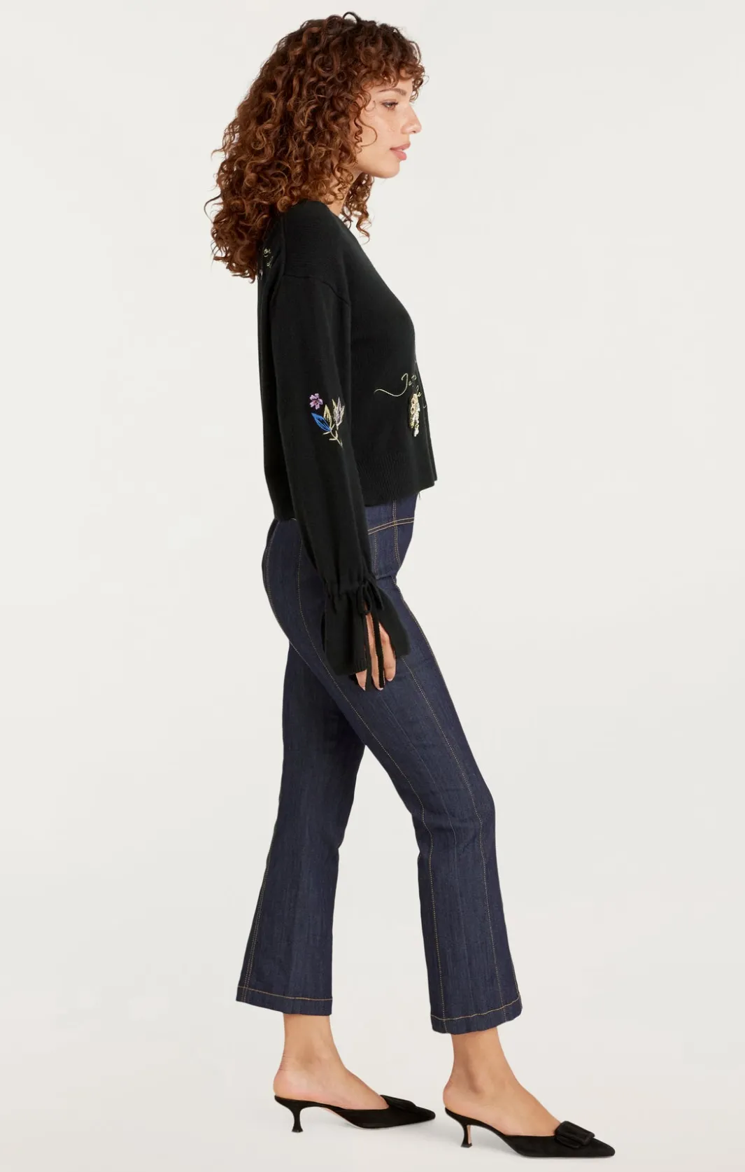 Sweaters & Knits | Sweaters & Knits<Cinq à Sept Heritage Patch Tasha Pullover BlackMulti