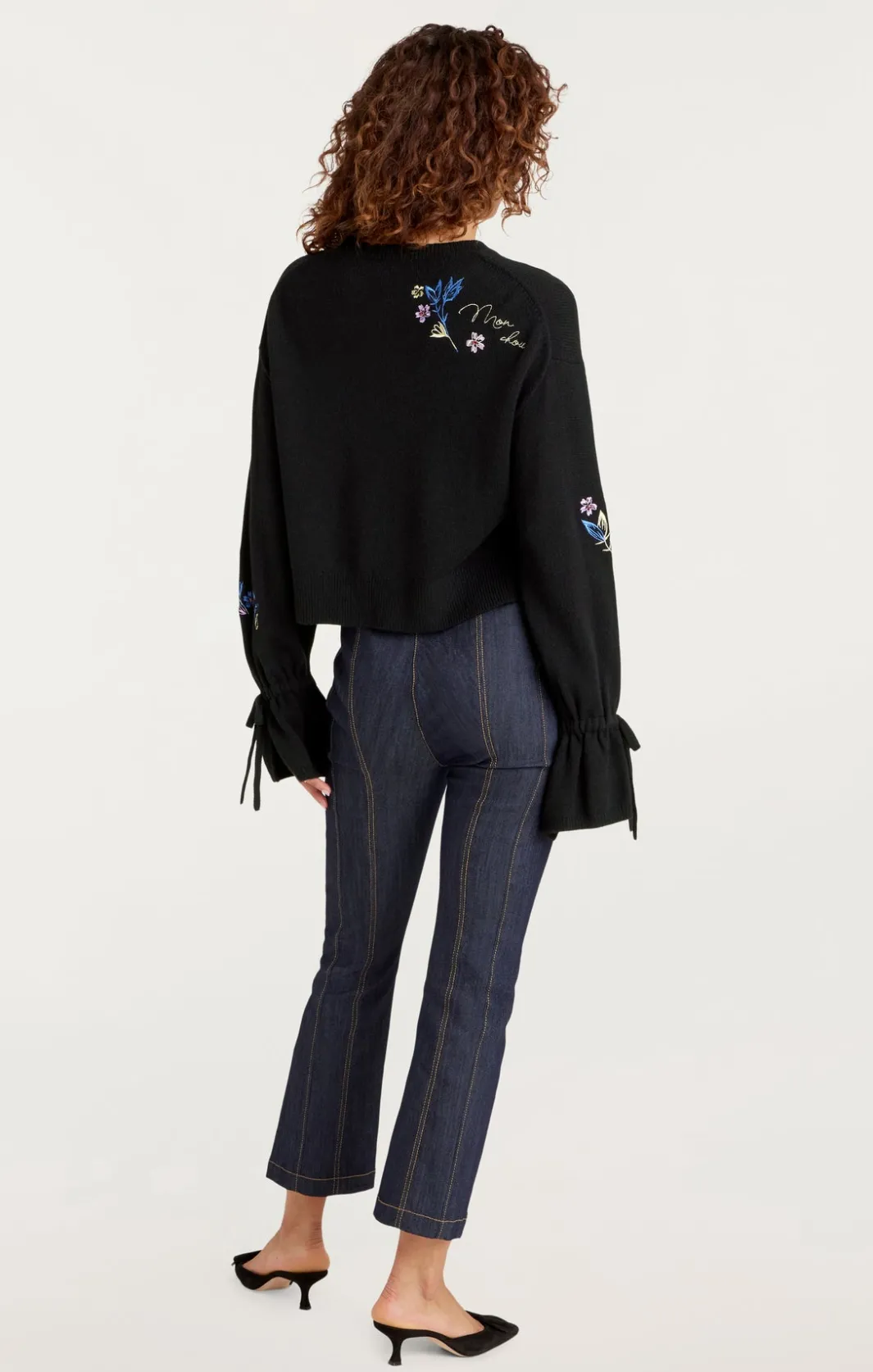 Sweaters & Knits | Sweaters & Knits<Cinq à Sept Heritage Patch Tasha Pullover BlackMulti