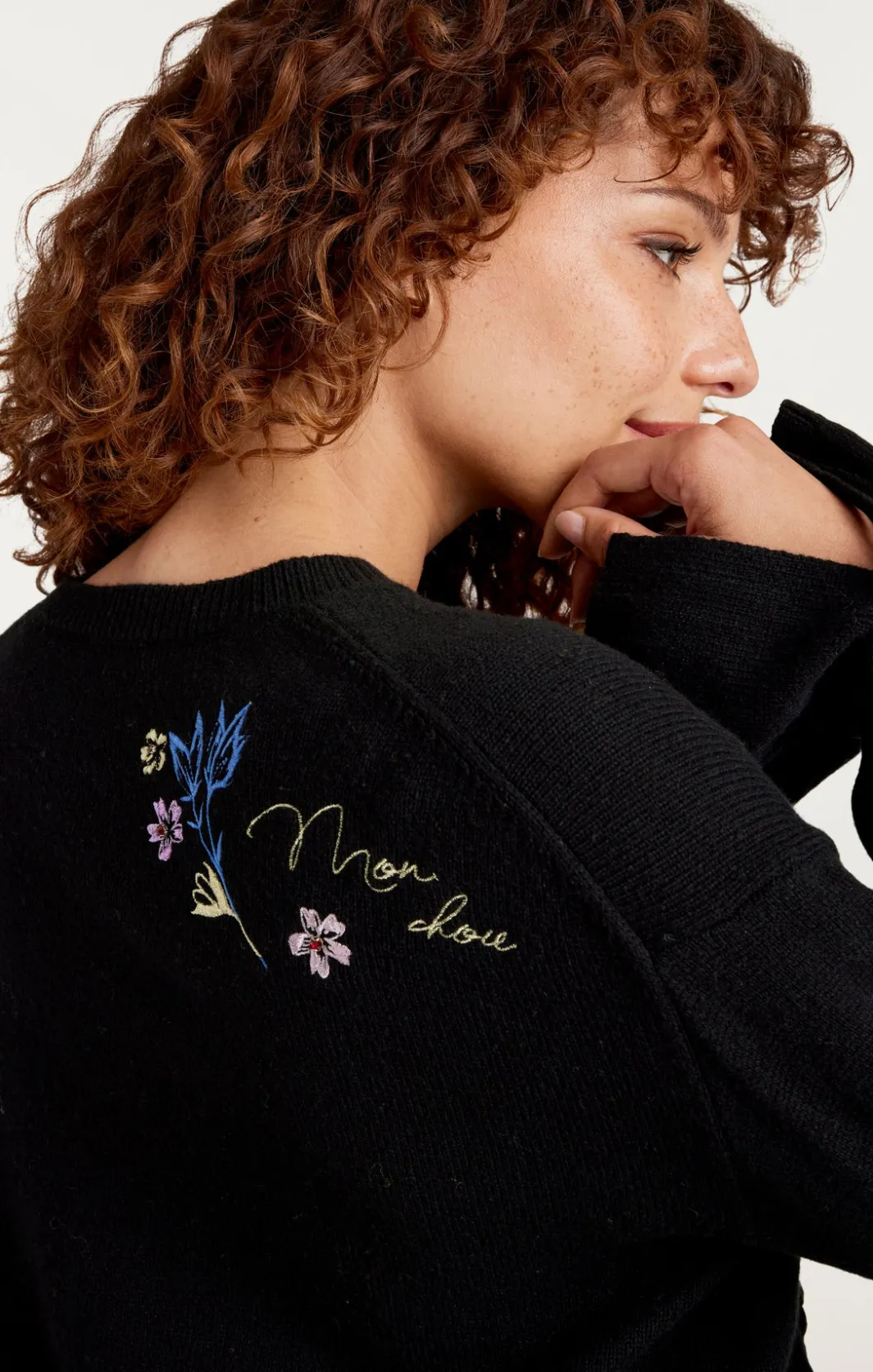 Sweaters & Knits | Sweaters & Knits<Cinq à Sept Heritage Patch Tasha Pullover BlackMulti