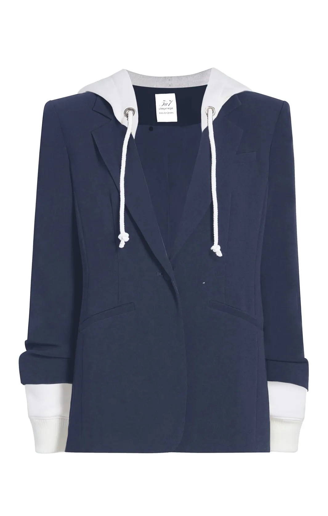 Blazers<Cinq à Sept Hooded Khloe Blazer Navy/Ivory