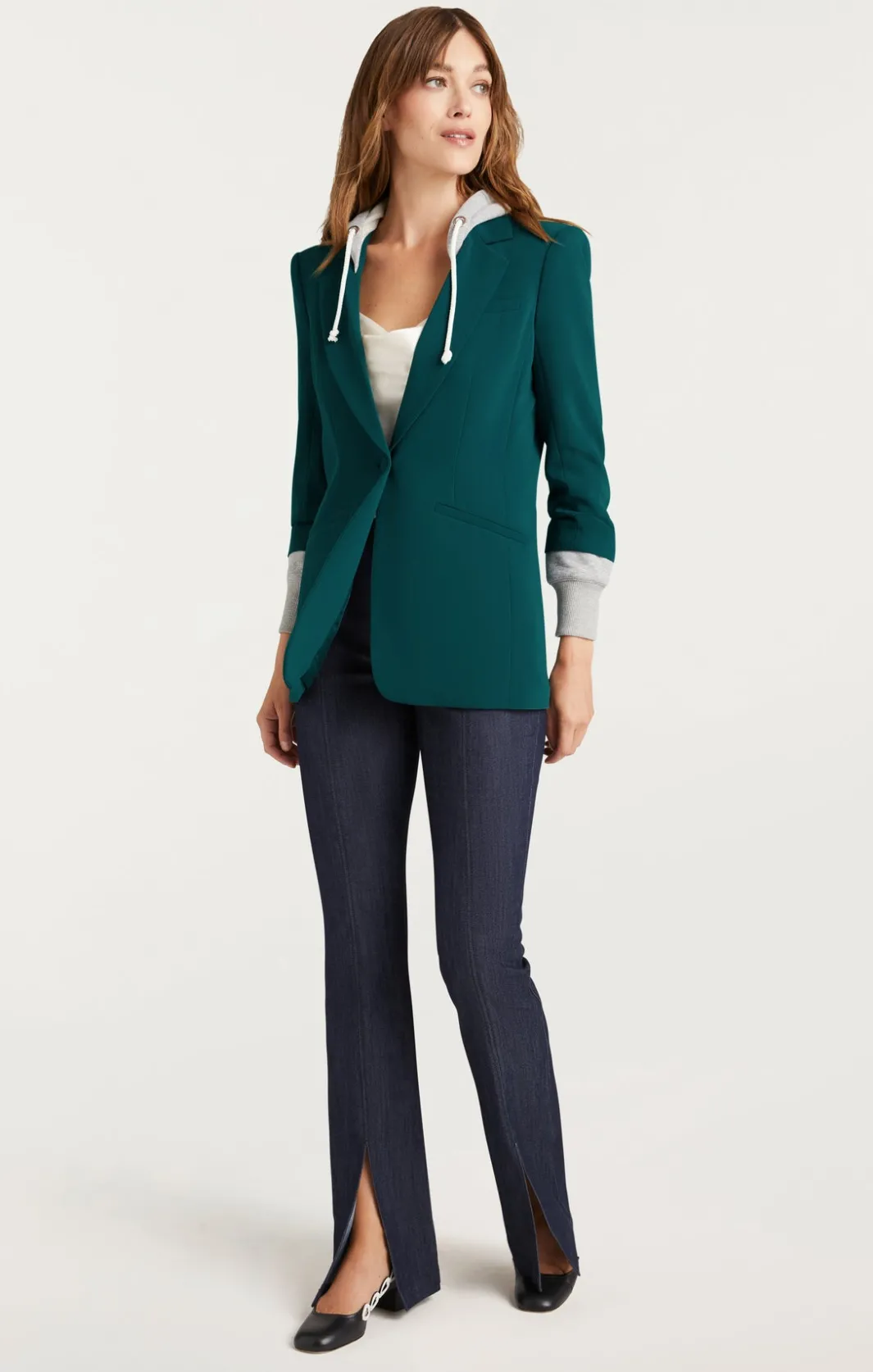 Blazers<Cinq à Sept Hooded Khloe Jacket GreenOnyx