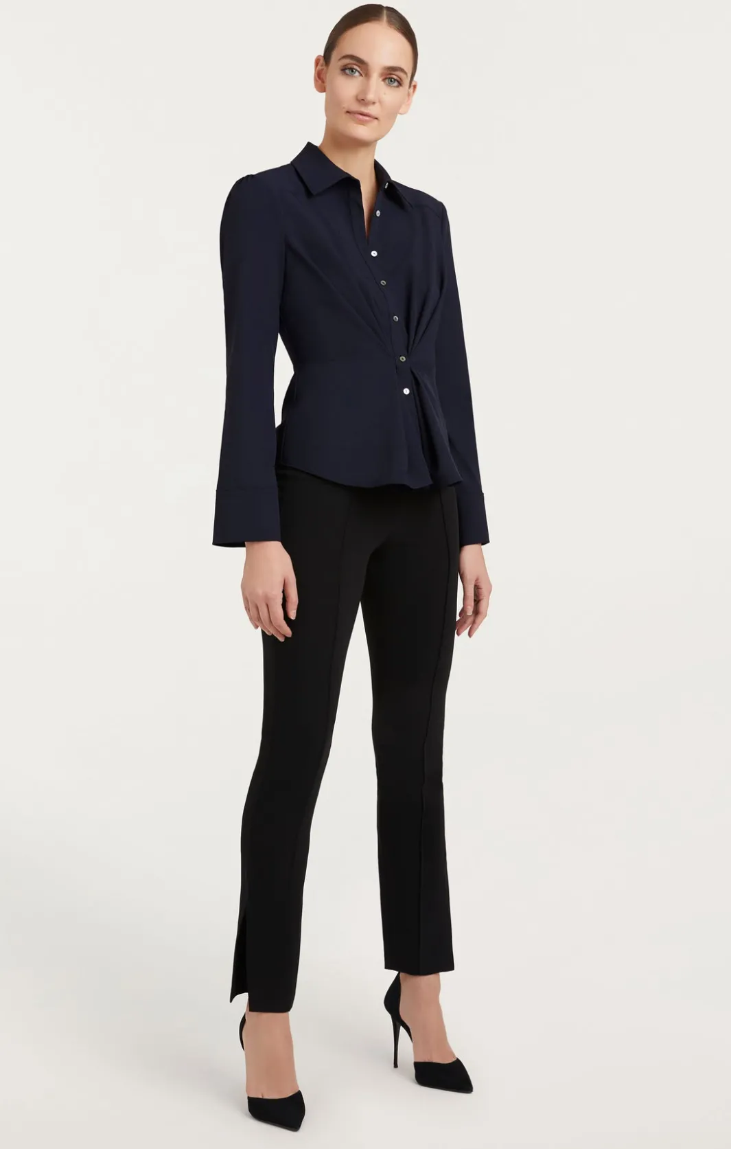 Long Sleeve Tops<Cinq à Sept Isabelle Top Navy