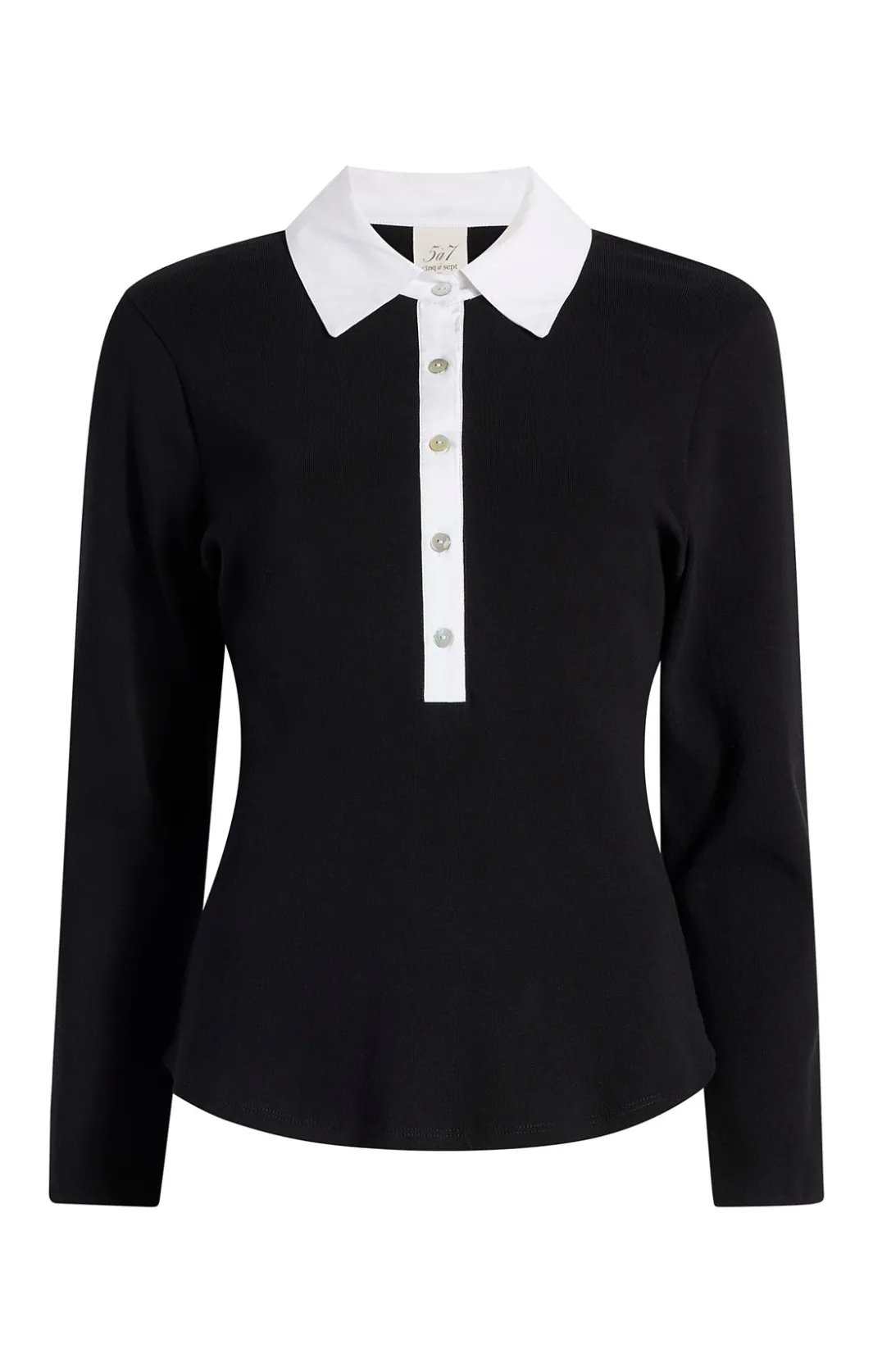 Long Sleeve Tops<Cinq à Sept Jaden Top Black/white