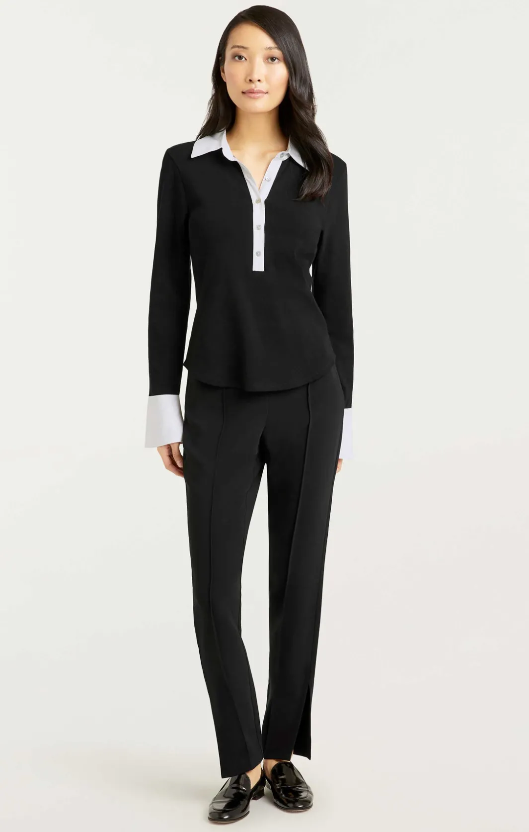 Long Sleeve Tops<Cinq à Sept Jaden Top Black/white
