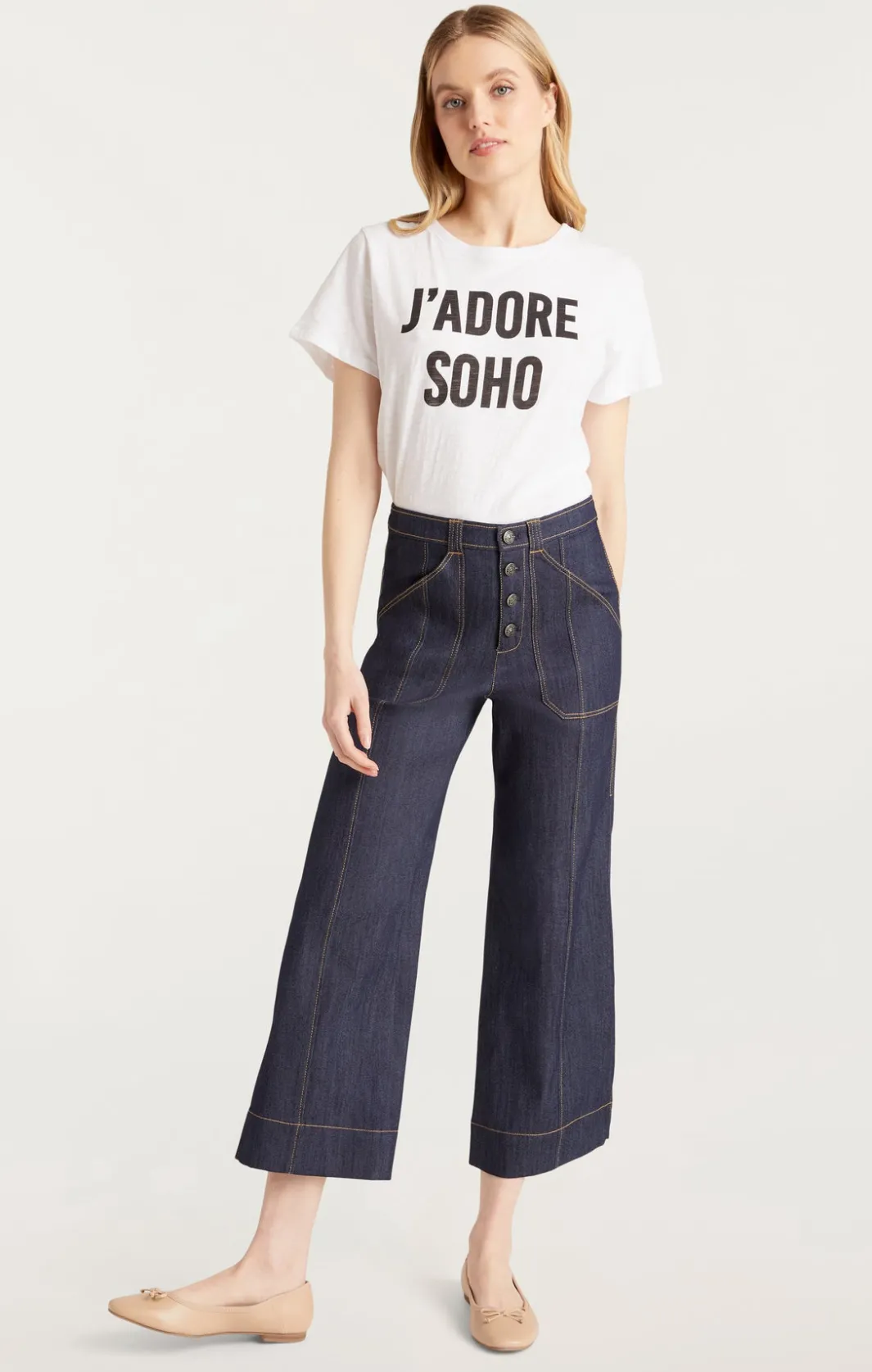 Tees & Pullovers<Cinq à Sept J'adore Soho Tee White/black