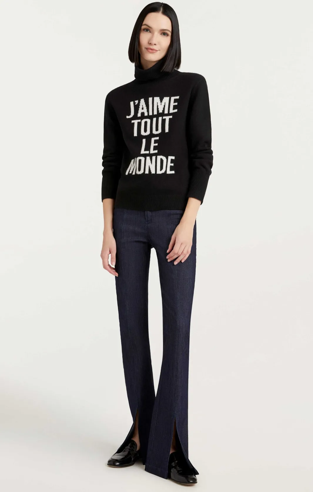 Long Sleeve Tops | Sweaters & Knits<Cinq à Sept J'aime Tout Le Monde Turtleneck Black-white