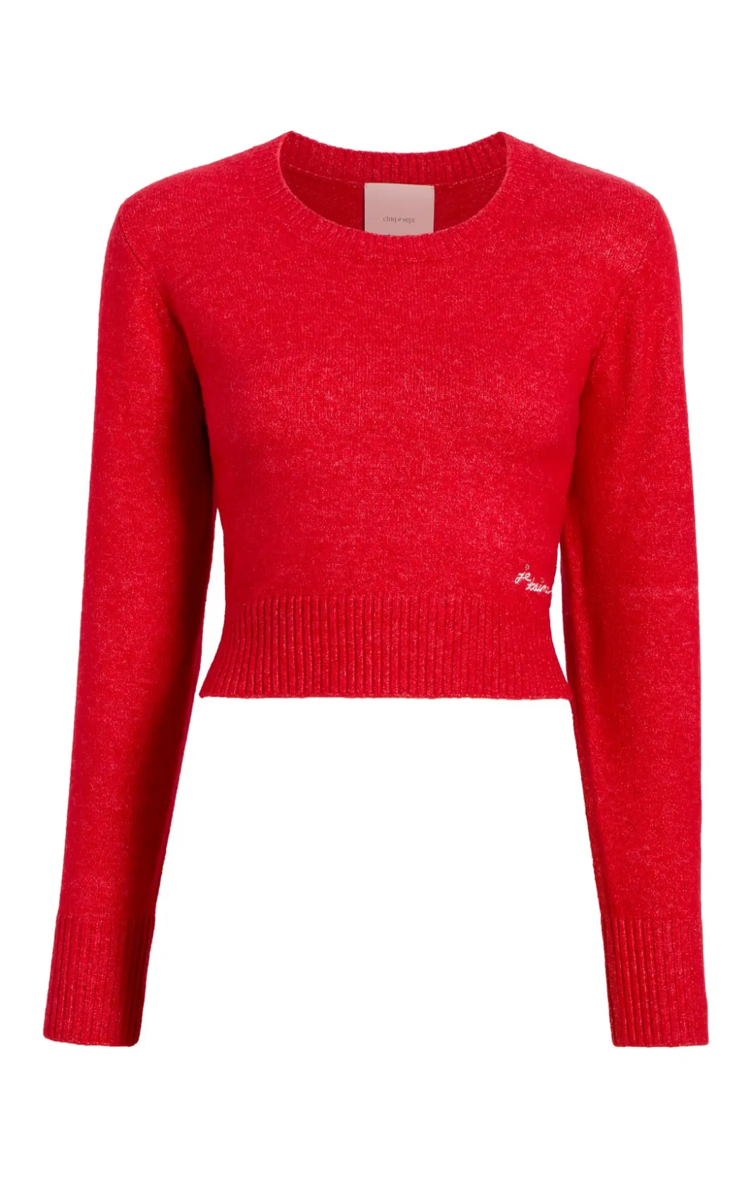 Sweaters & Knits | Sweaters & Knits<Cinq à Sept Je T'aime Cropped Pullover CandyApple