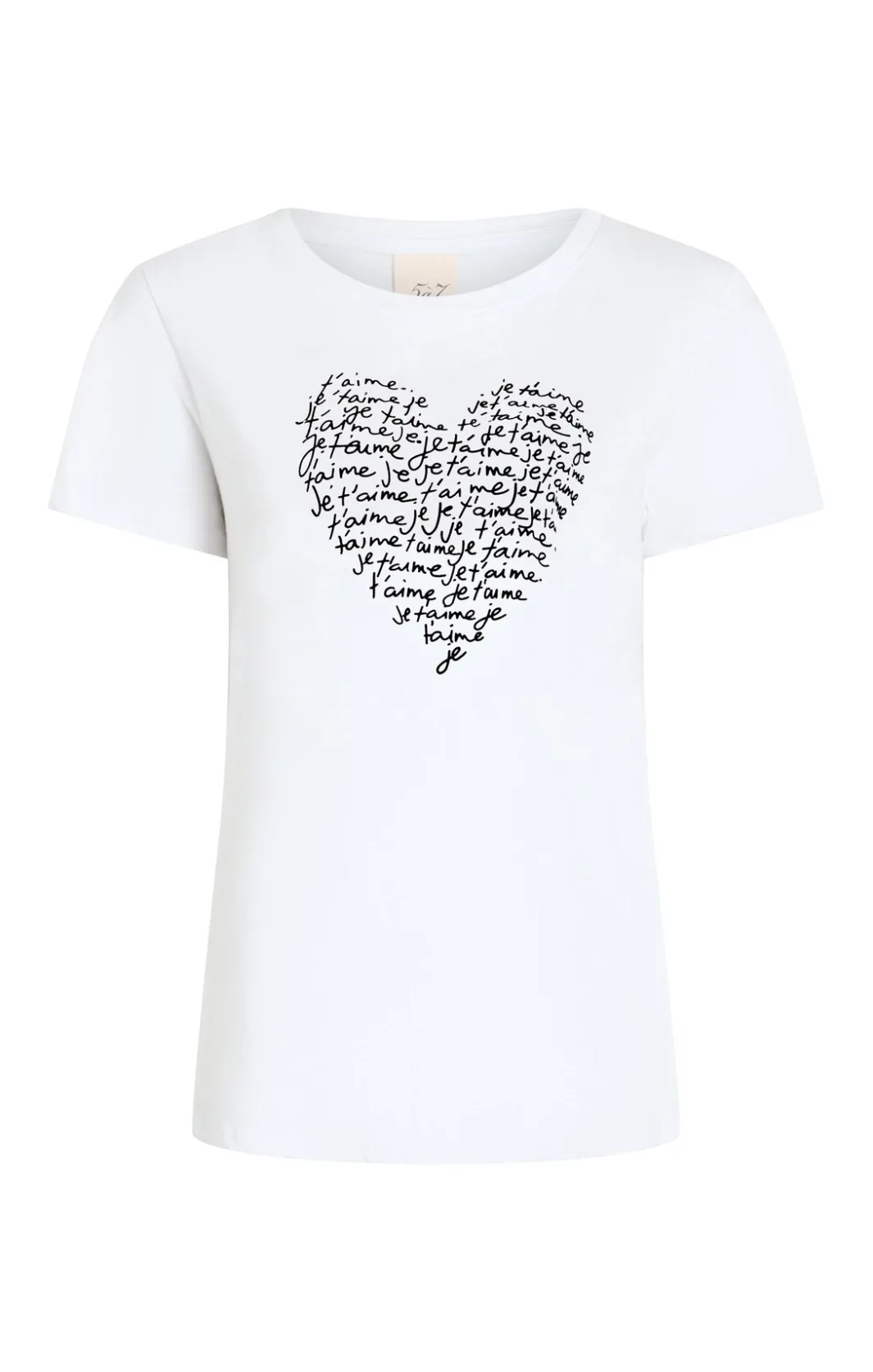 Tees & Pullovers<Cinq à Sept Je T'aime Heart Tee White/black
