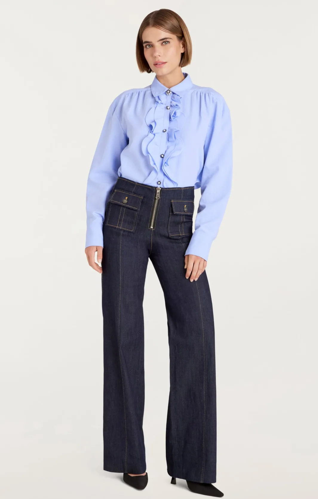Long Sleeve Tops<Cinq à Sept Kadi Top RainCloud