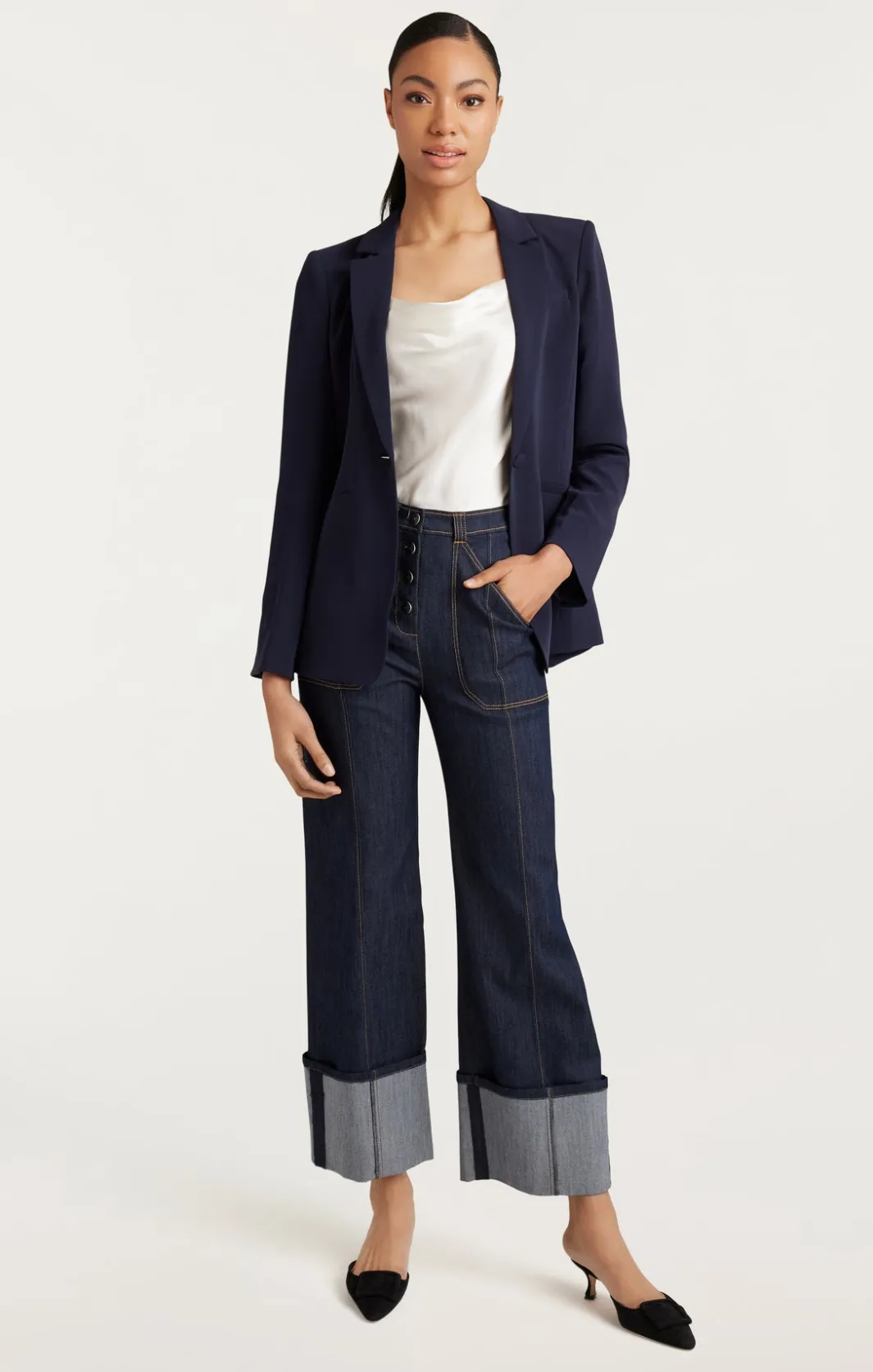 Blazers<Cinq à Sept Karlie Blazer Navy