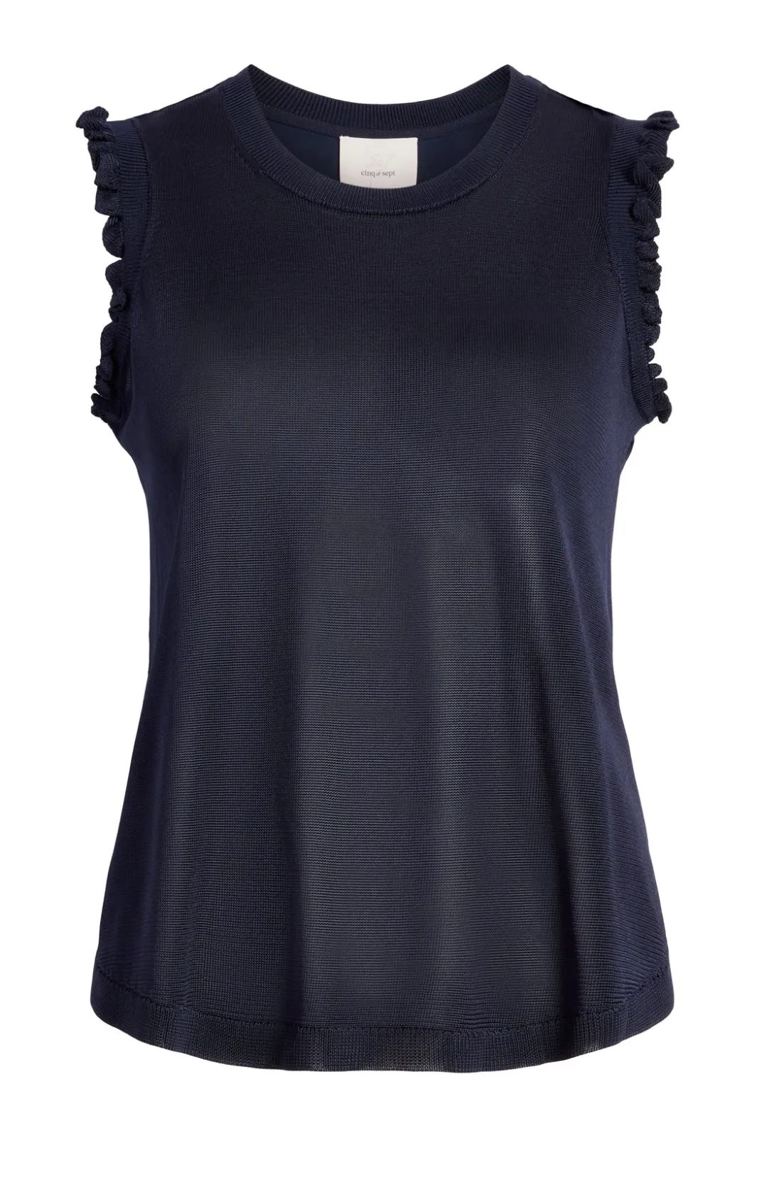 Tank Tops & Camisoles<Cinq à Sept Knit Front Lenore Top Navy