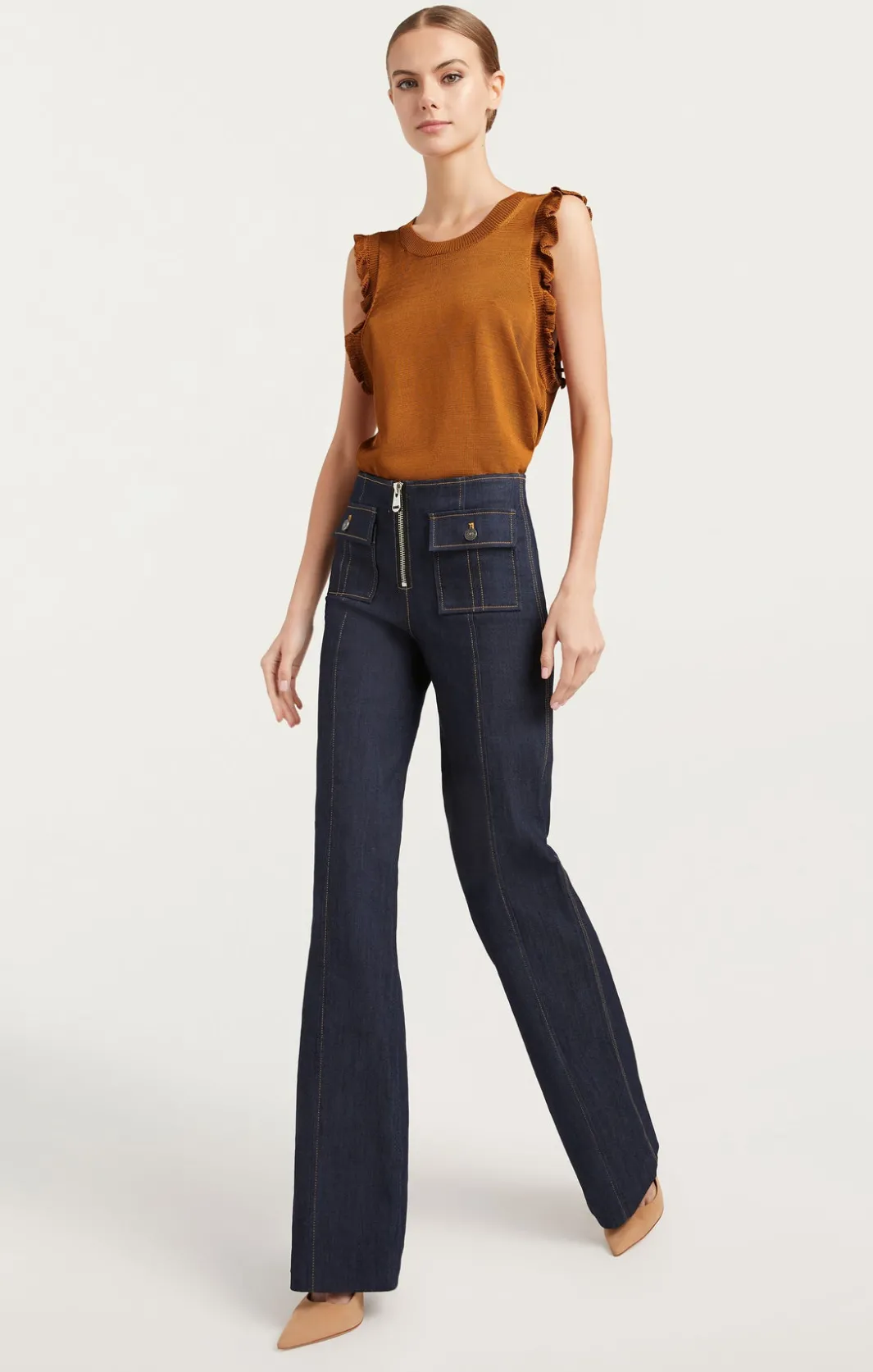Sweaters & Knits | Sweaters & Knits<Cinq à Sept Knit Lenore Top Pecan