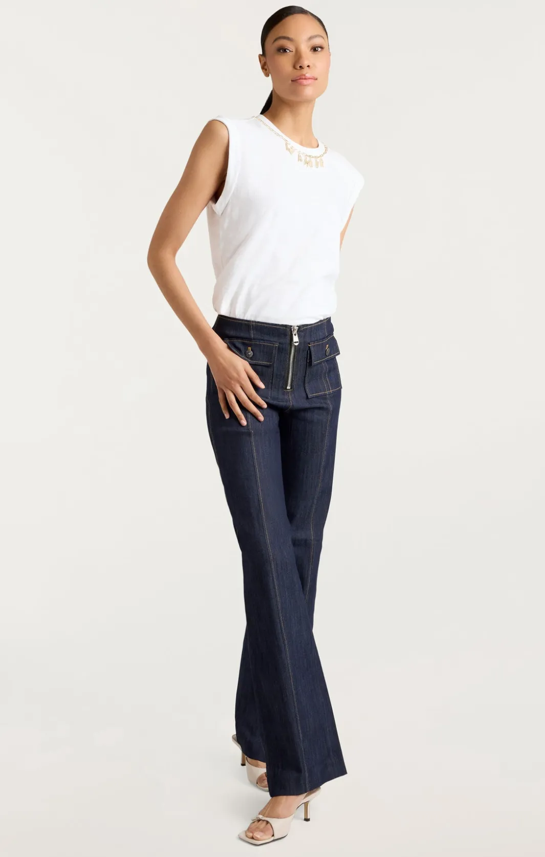Tees & Pullovers<Cinq à Sept L'amour Necklace Bella Tee White