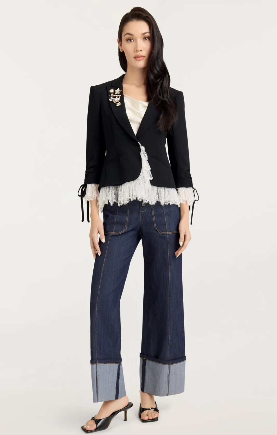 Blazers<Cinq à Sept Le Petit Roxie Blazer Black/Ivory