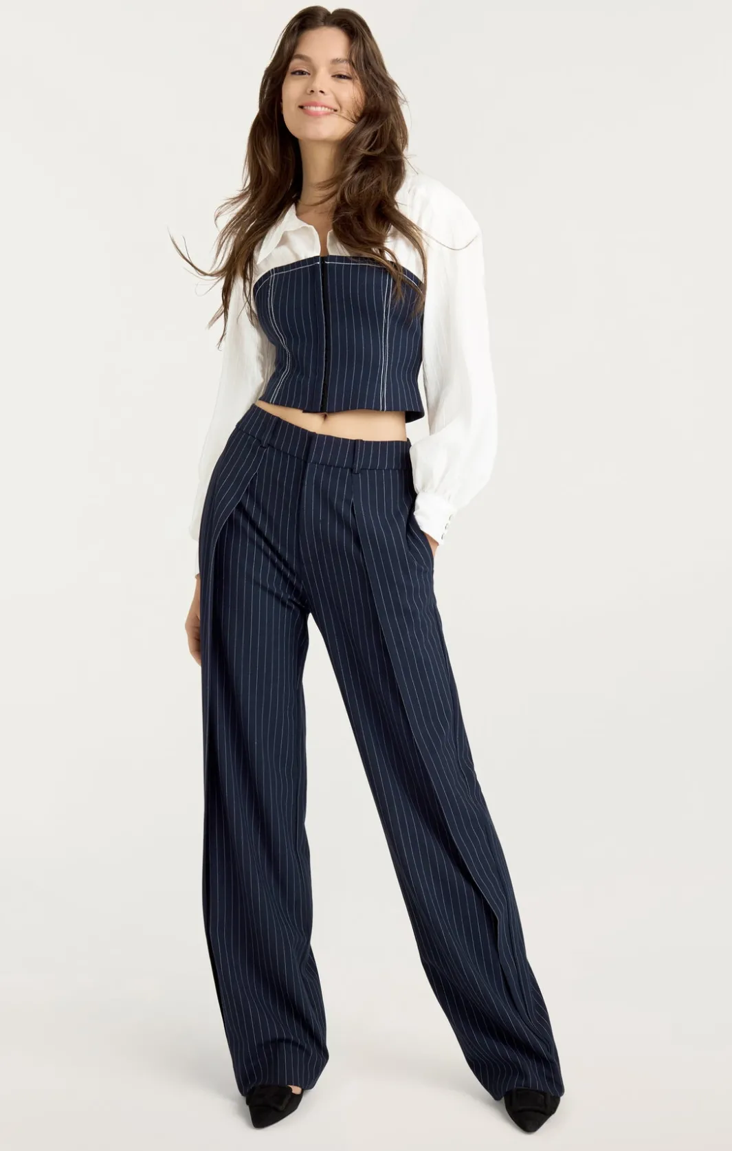 Long Sleeve Tops<Cinq à Sept Levina Top Navy/Ivory