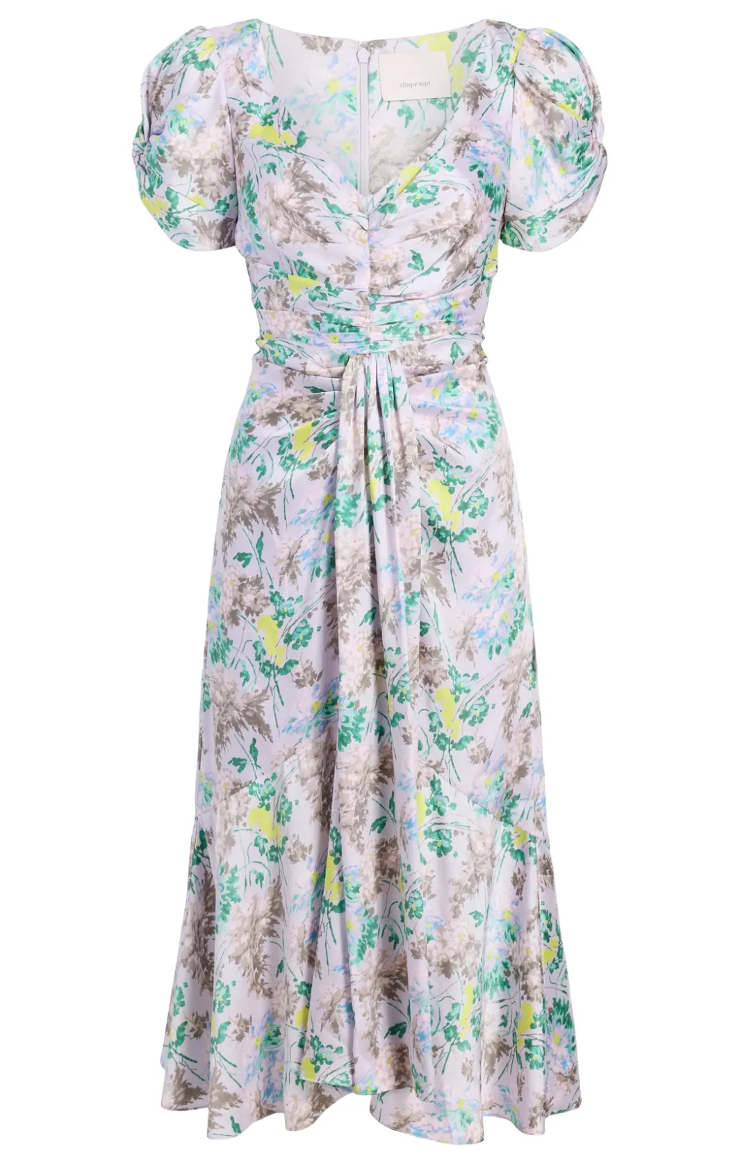 Midi<Cinq à Sept Light Washed Floral Walker Dress PastelMulti