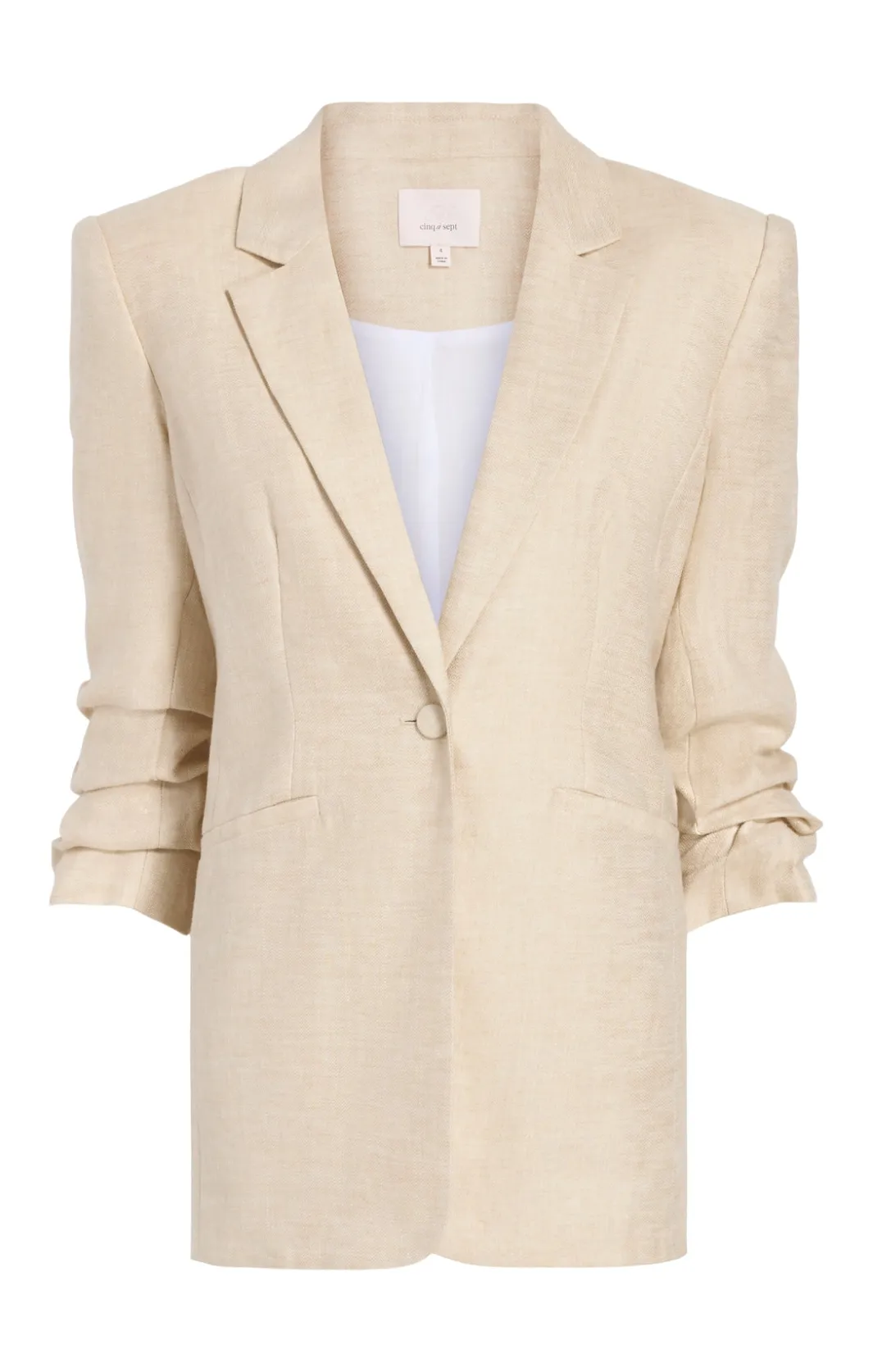 Blazers<Cinq à Sept Linen Kylie Blazer Khaki