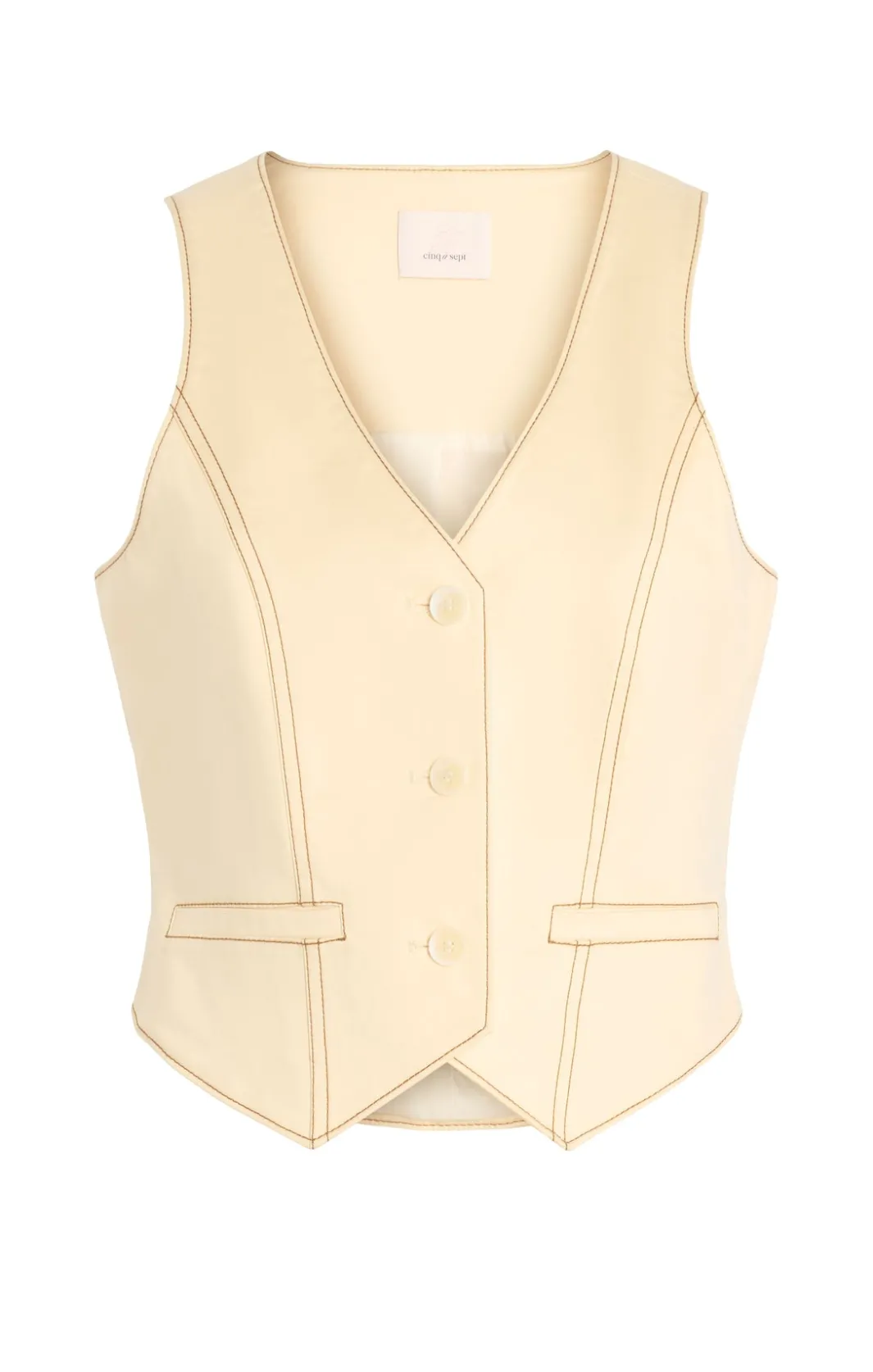 Tank Tops & Camisoles<Cinq à Sept Lio Vest Gardenia