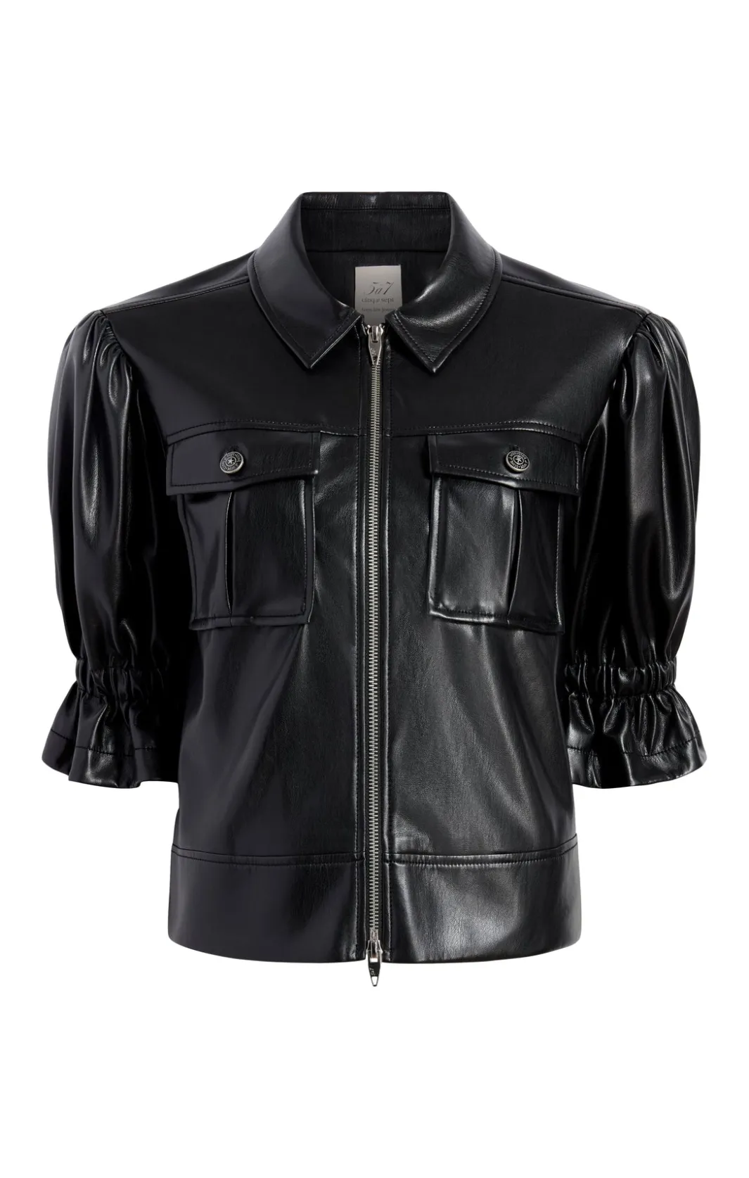 Jackets<Cinq à Sept Lite Vegan Leather Holly Jacket Black