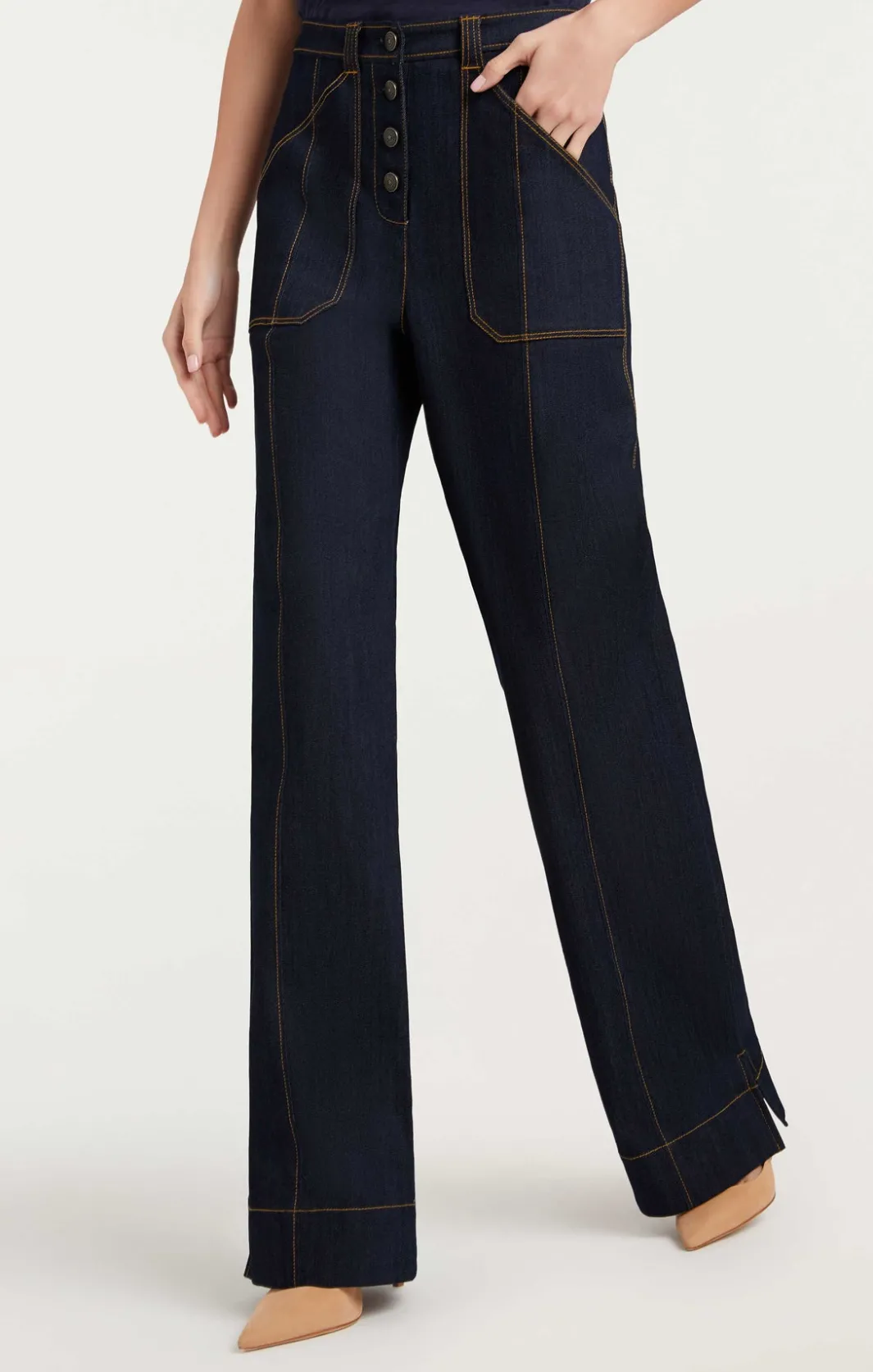 Pants | Denim<Cinq à Sept Long Benji Pant Indigo