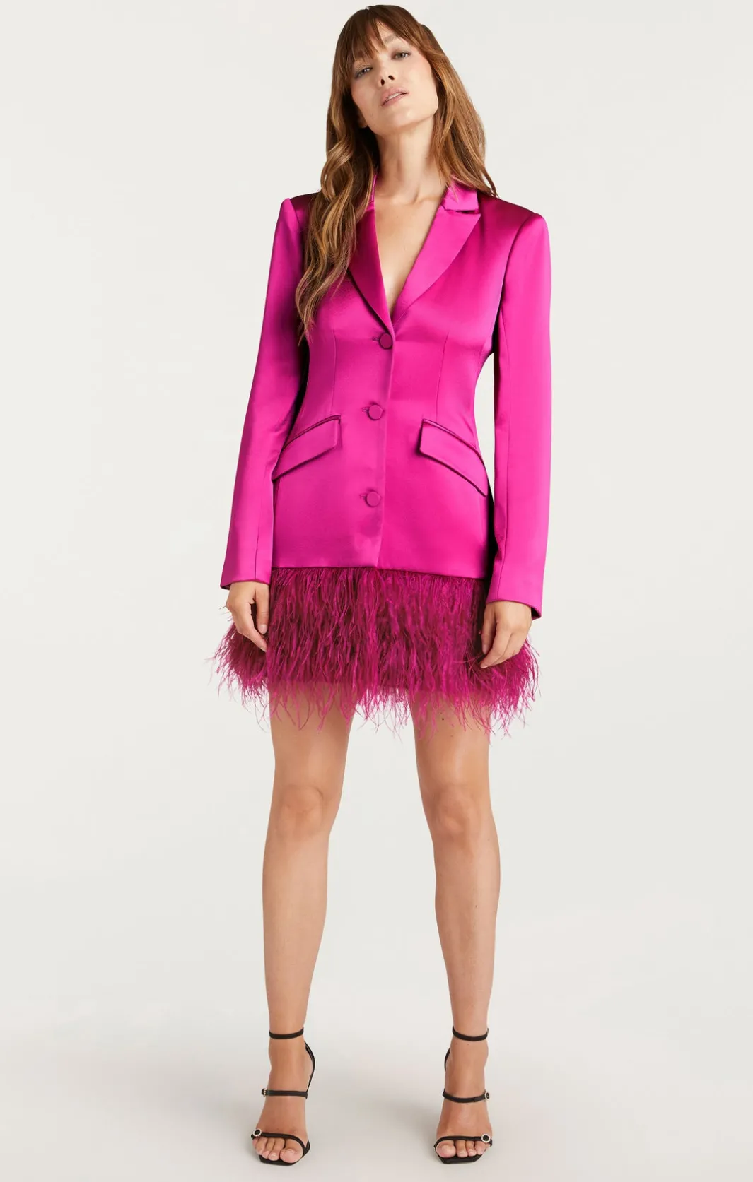 Mini | Cocktail & Evening<Cinq à Sept Long Sleeeve Feather Joel Dress PlumRadish