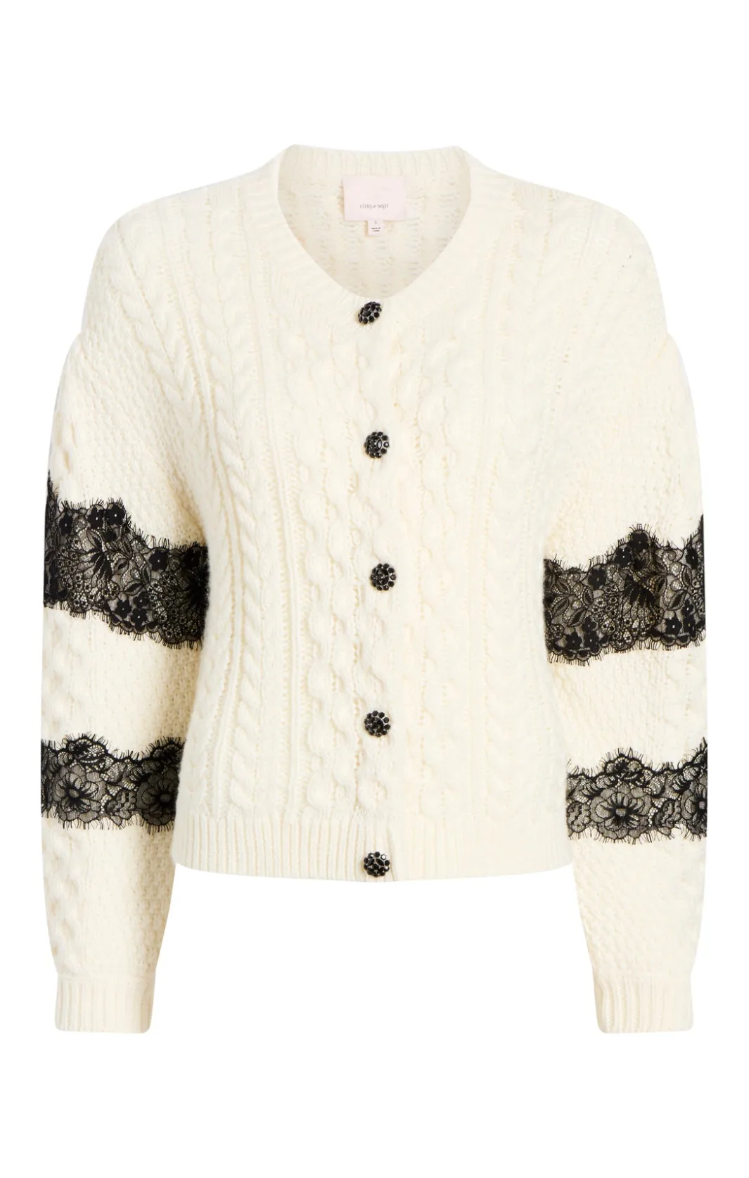 Sweaters & Knits | Sweaters & Knits<Cinq à Sept Louise Cardigan Ivory/Black