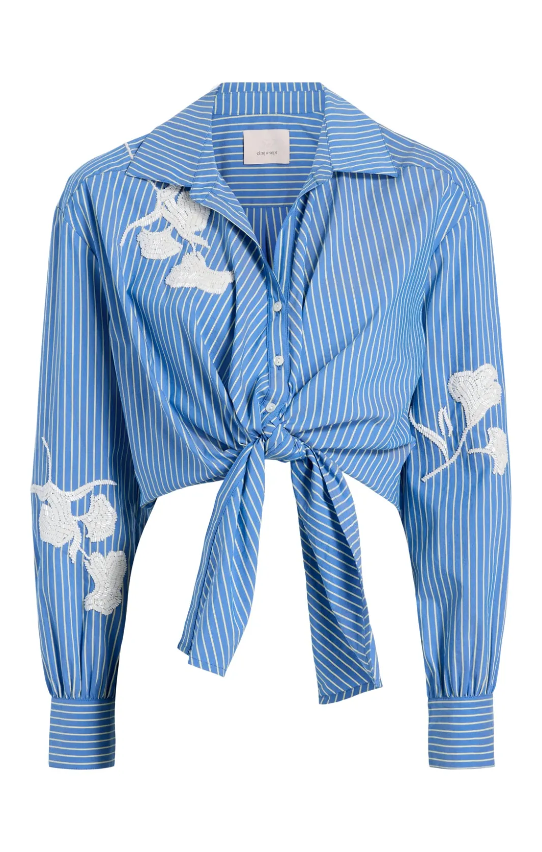Long Sleeve Tops<Cinq à Sept Lya Stripe Marianna Top OxfordBlue/Chamomile