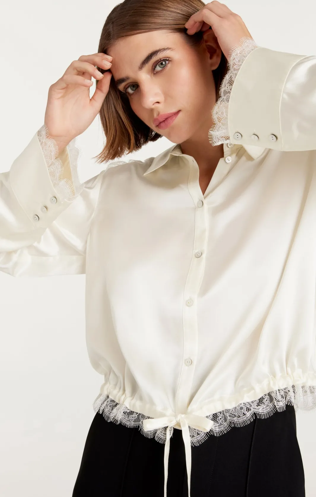 Long Sleeve Tops<Cinq à Sept Mabyn Top Ivory