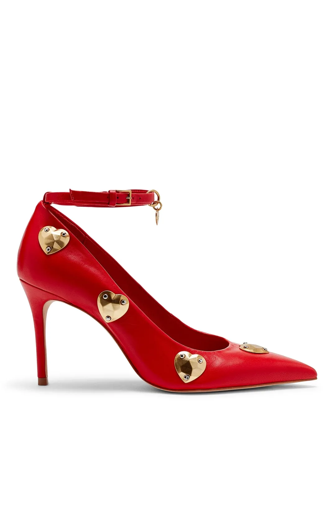 Shoes<Cinq à Sept Madison Ankle Strap Pump Cardinal/Gold