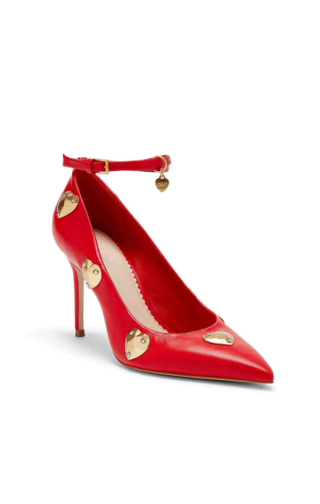 Shoes<Cinq à Sept Madison Ankle Strap Pump Cardinal/Gold