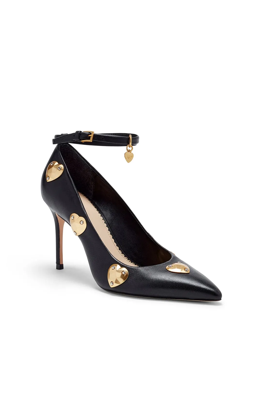 Shoes<Cinq à Sept Madison Ankle Strap Pump Black/Gold