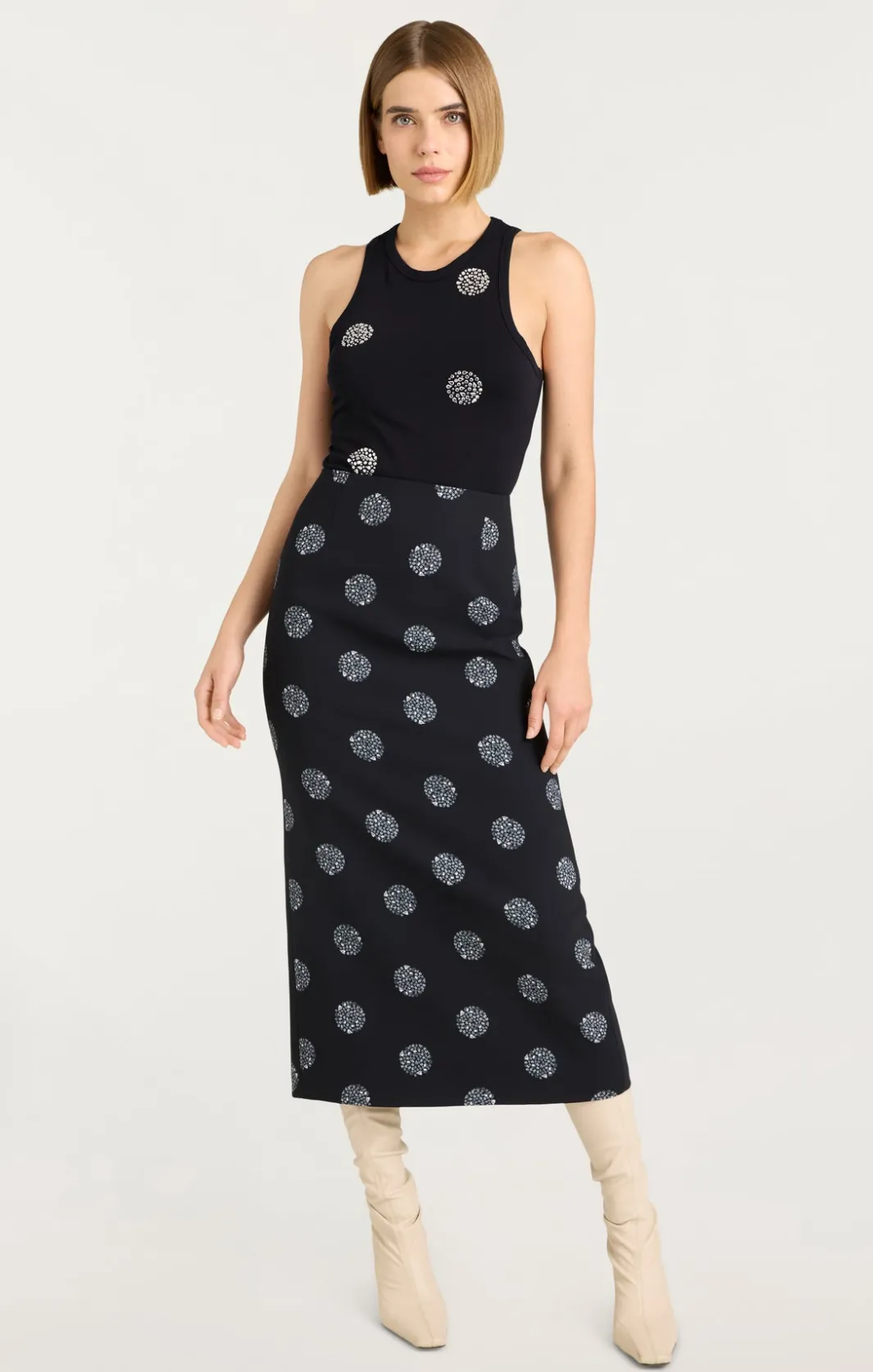 Skirts<Cinq à Sept Malti Skirt Black/Silver