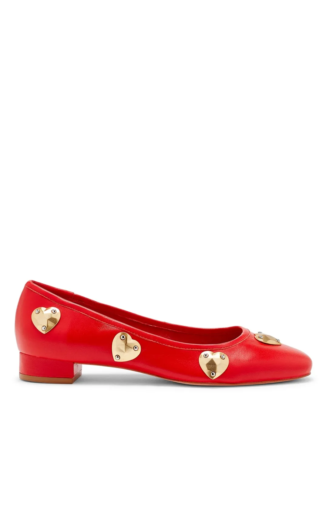 Shoes<Cinq à Sept Marin Block Heel Ballet Pump Cardinal/Gold