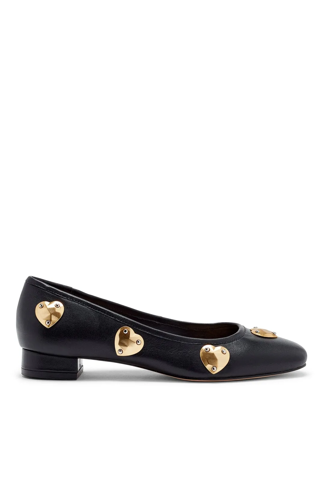 Shoes<Cinq à Sept Marin Block Heel Ballet Pump Black/Gold