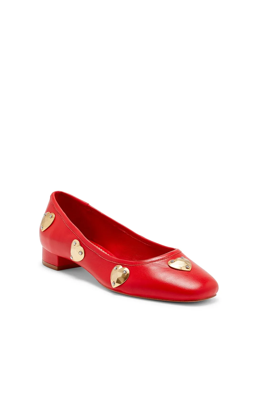 Shoes<Cinq à Sept Marin Block Heel Ballet Pump Cardinal/Gold