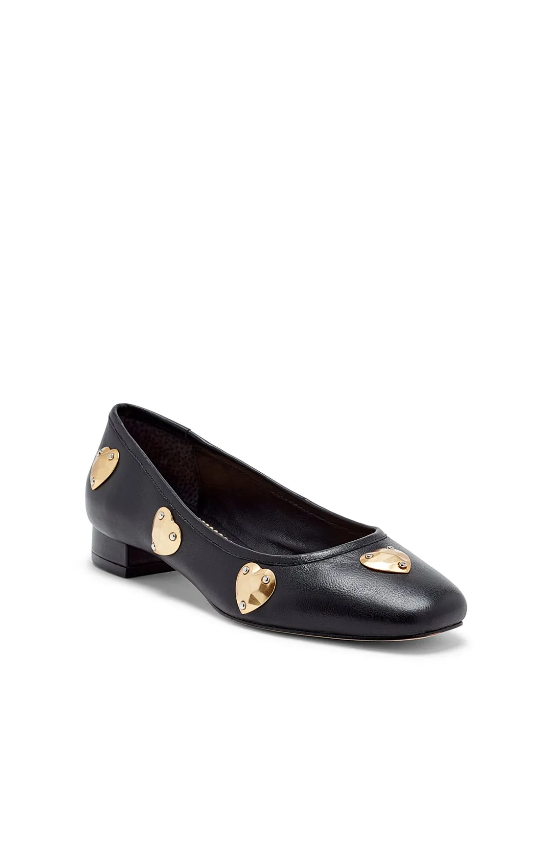 Shoes<Cinq à Sept Marin Block Heel Ballet Pump Black/Gold