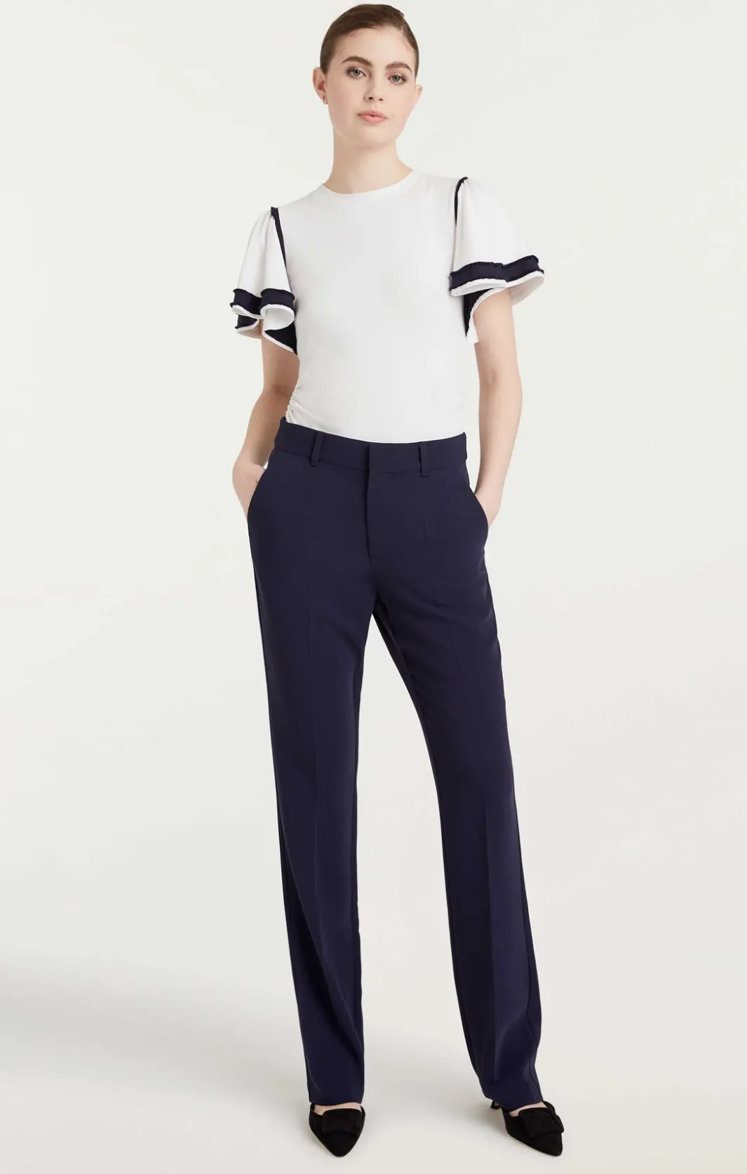 Tees & Pullovers<Cinq à Sept Marnia Top White/Navy
