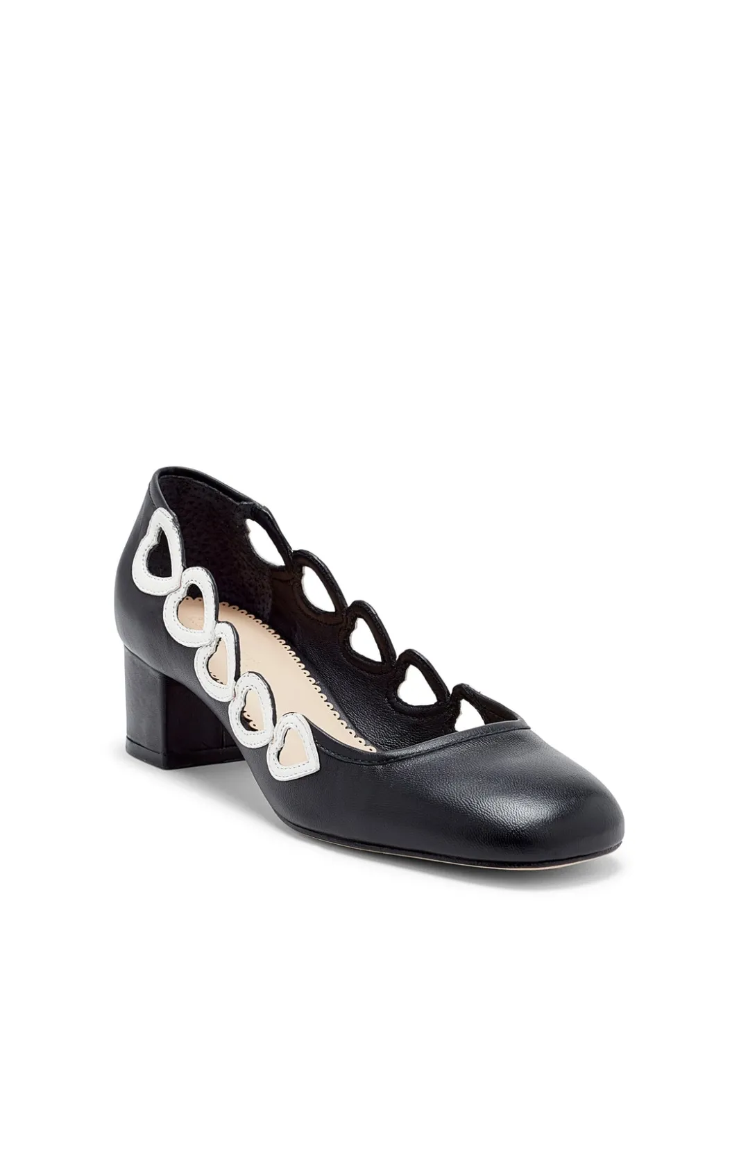 Shoes<Cinq à Sept Martine Block Heel Pump Black/Ivory