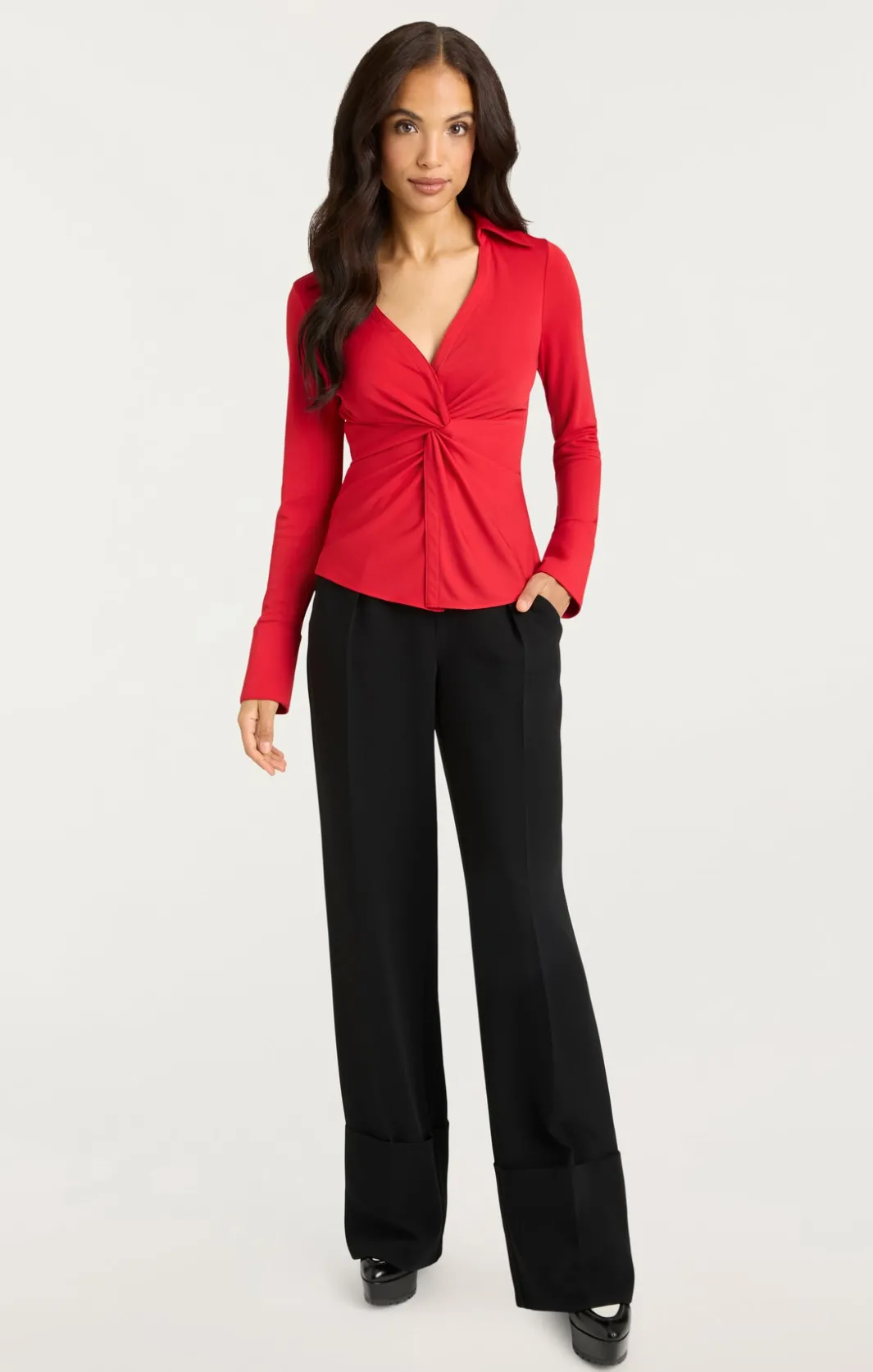 Long Sleeve Tops<Cinq à Sept Matte Jersey Mckenna Top CandyApple